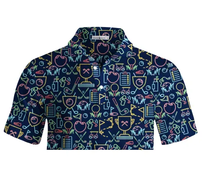 Cherryswing Classic Golf Symbols Men's Polo Shirt