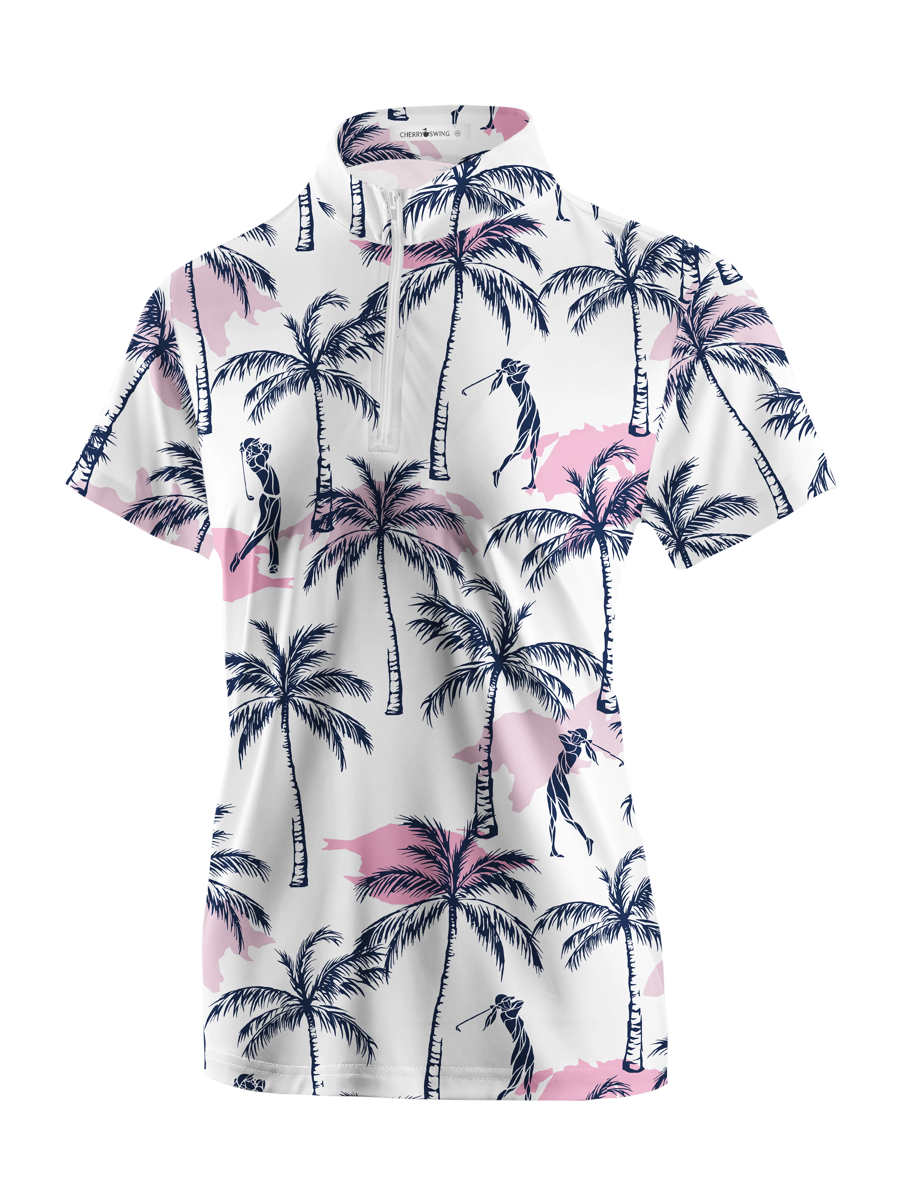 Cherryswing Women's Relax Hawaii Short Sleeve Polos