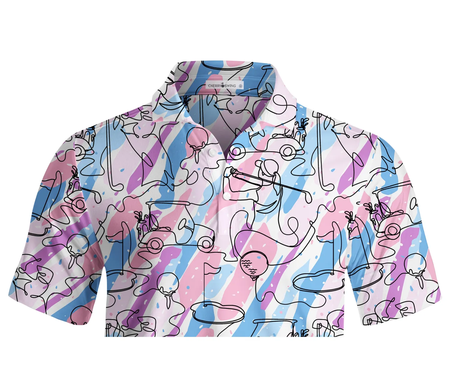 Cherryswing Party in Course Men's Polo Shirt