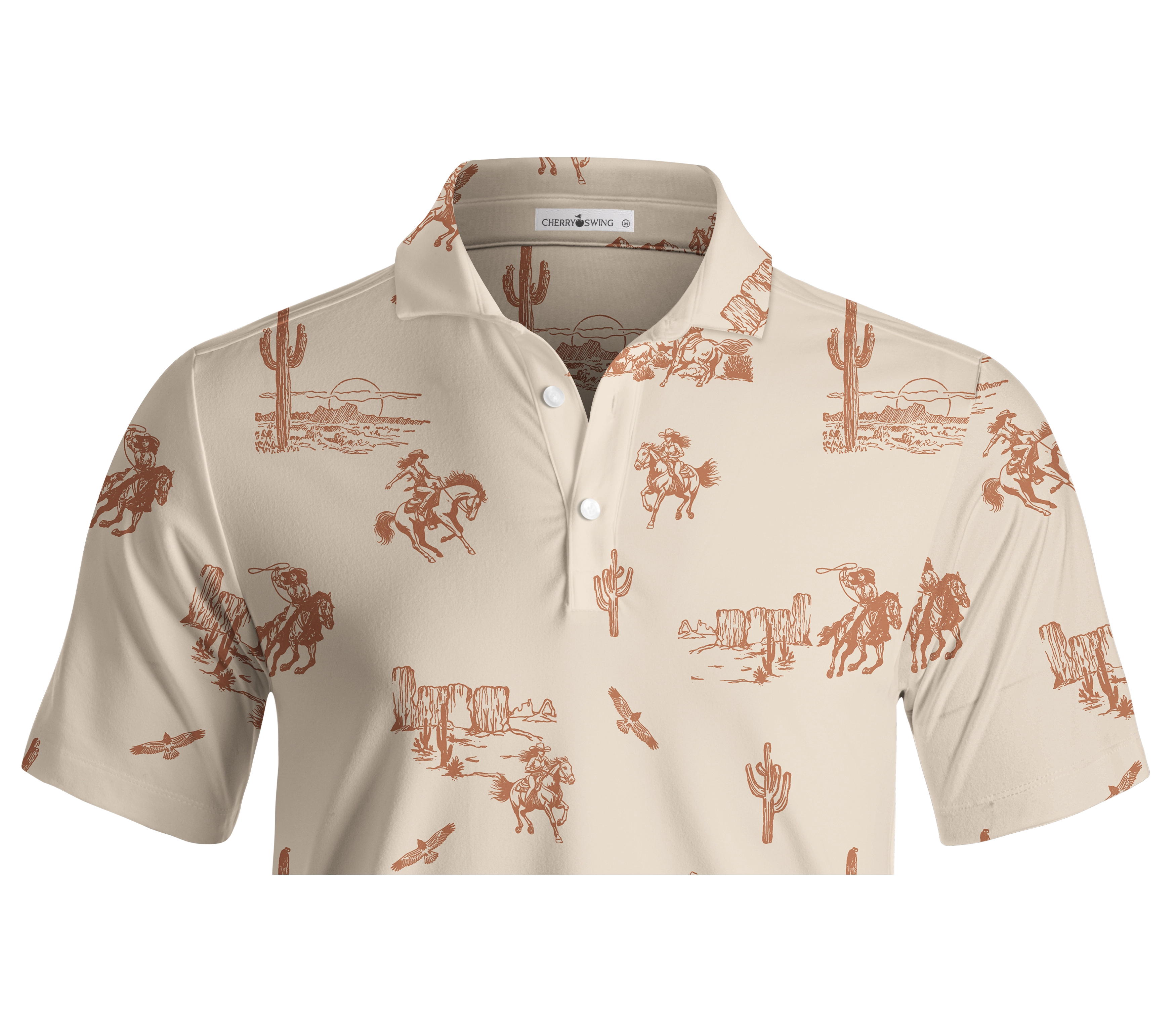 Cherryswing Wild West Fores Men's Polo Shirt
