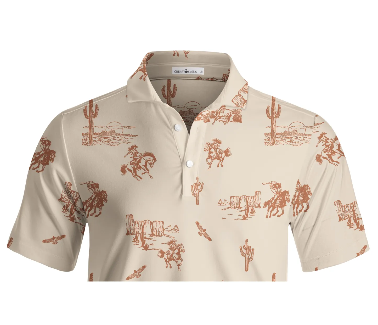 Cherryswing Wild West Fores Men's Polo Shirt