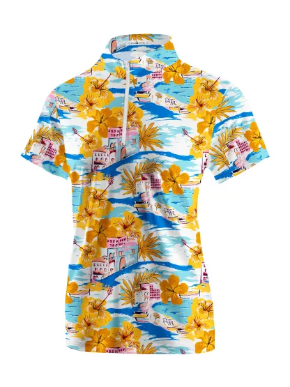 Cherryswing Women's Island Getaway Short Sleeve Polos