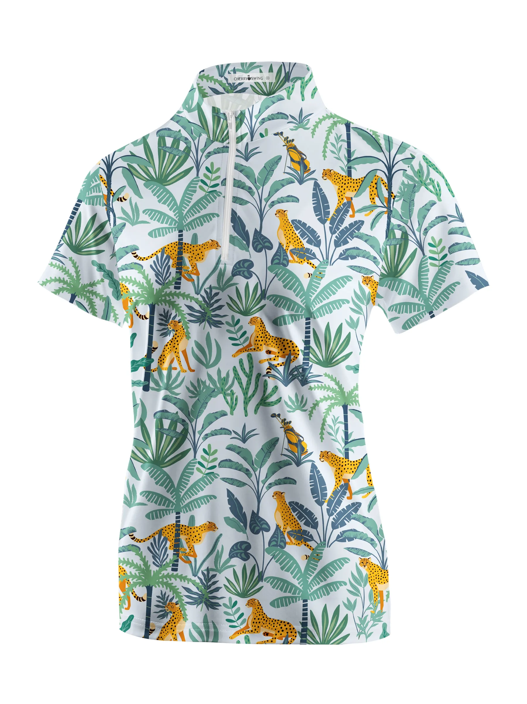 Cherryswing Women's Mysterious Forest Short Sleeve Polos