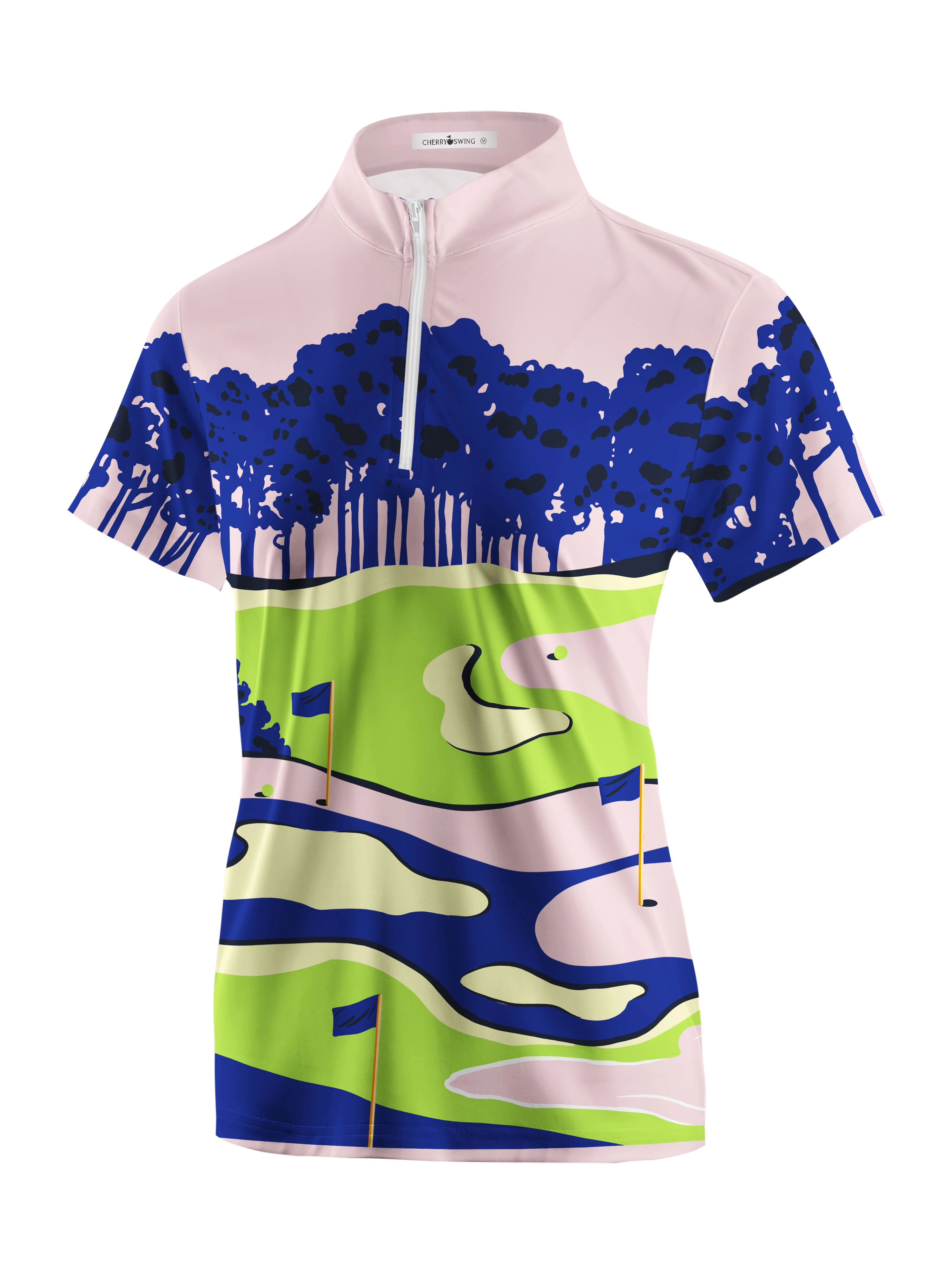 Cherryswing Women's Coastal Golf Course Short Sleeve Polos