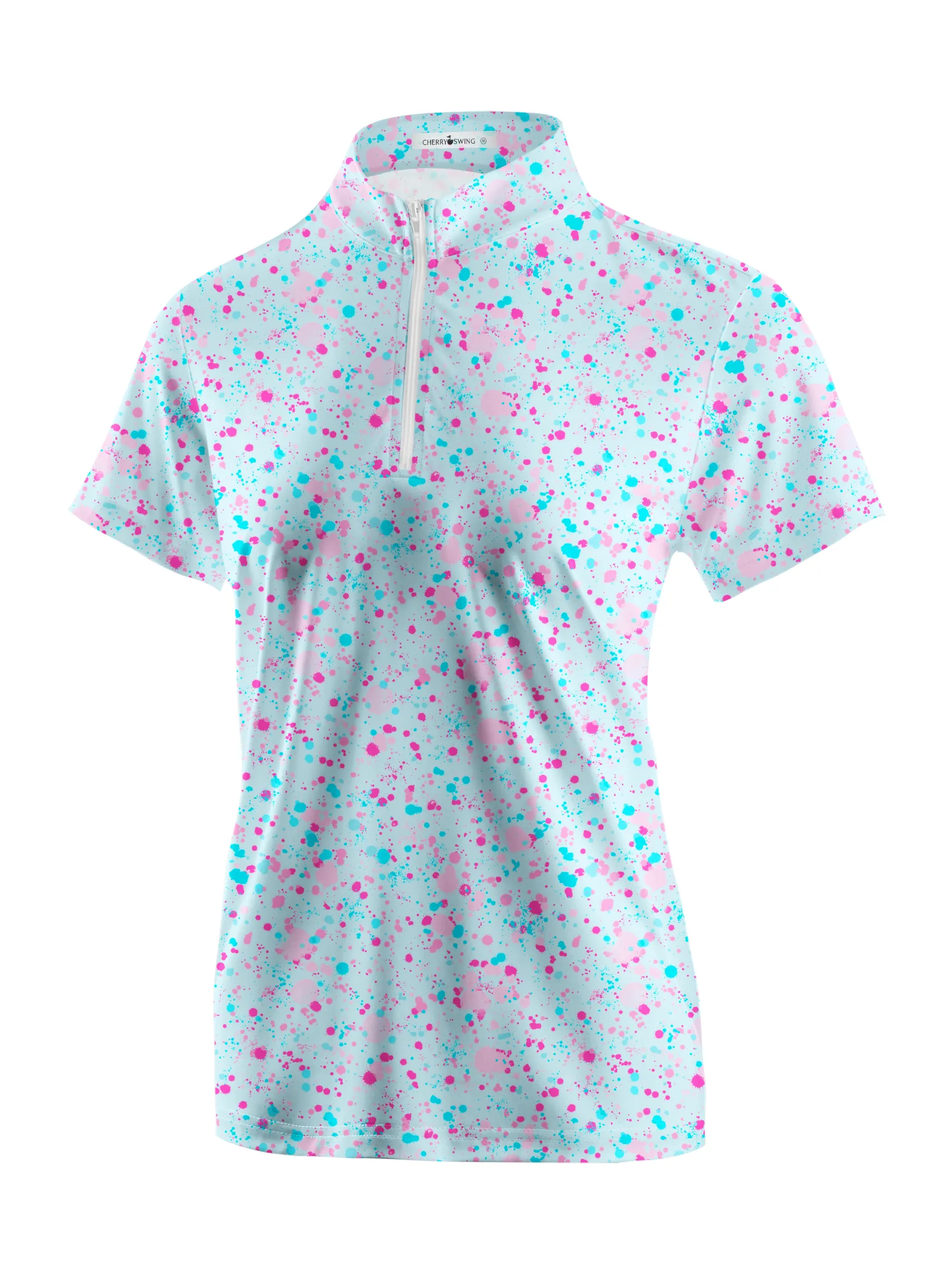 Cherryswing Women's Green Entertainment Short Sleeve Polos