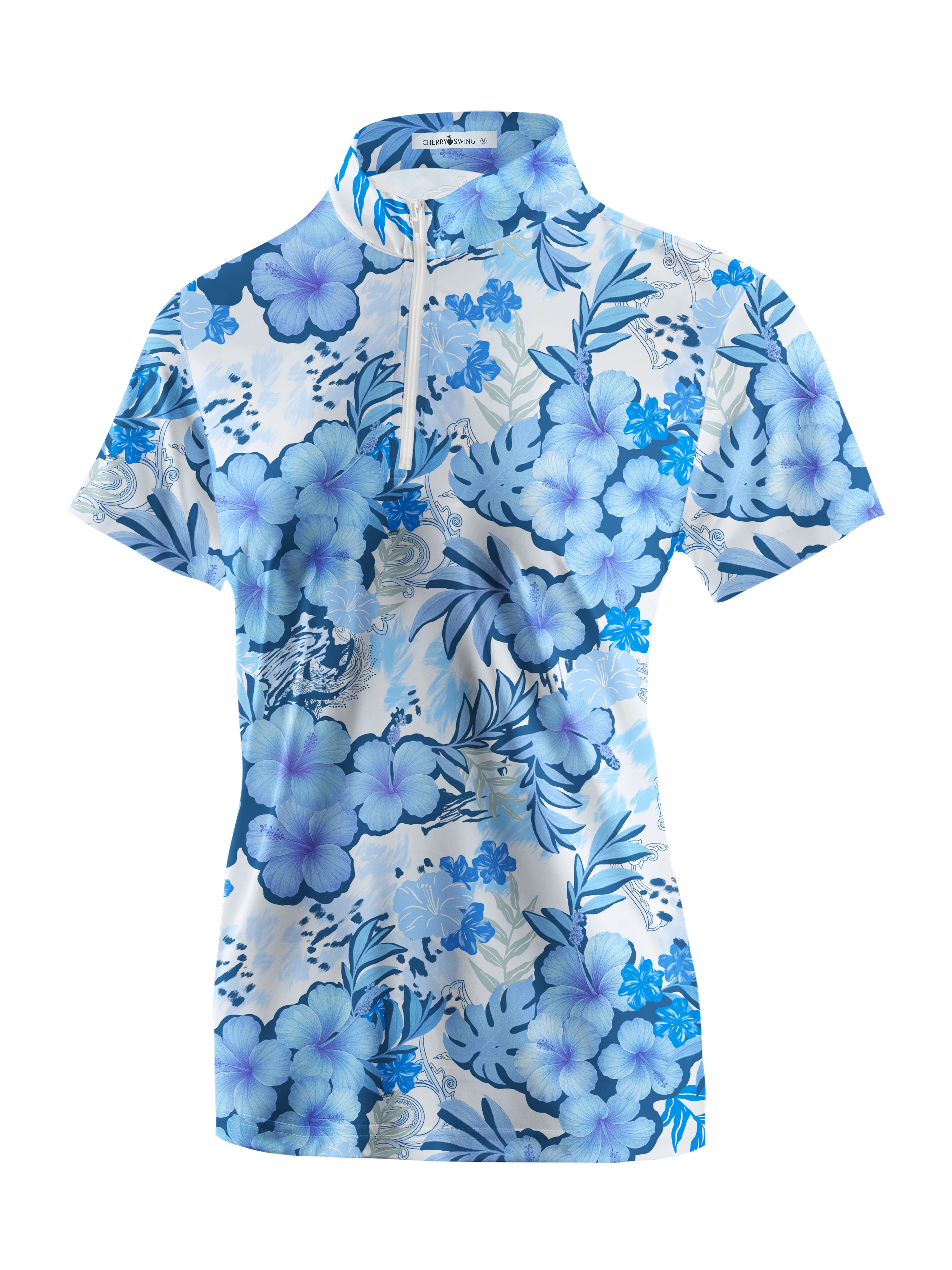 Cherryswing Women's Modern Art Short Sleeve Polos