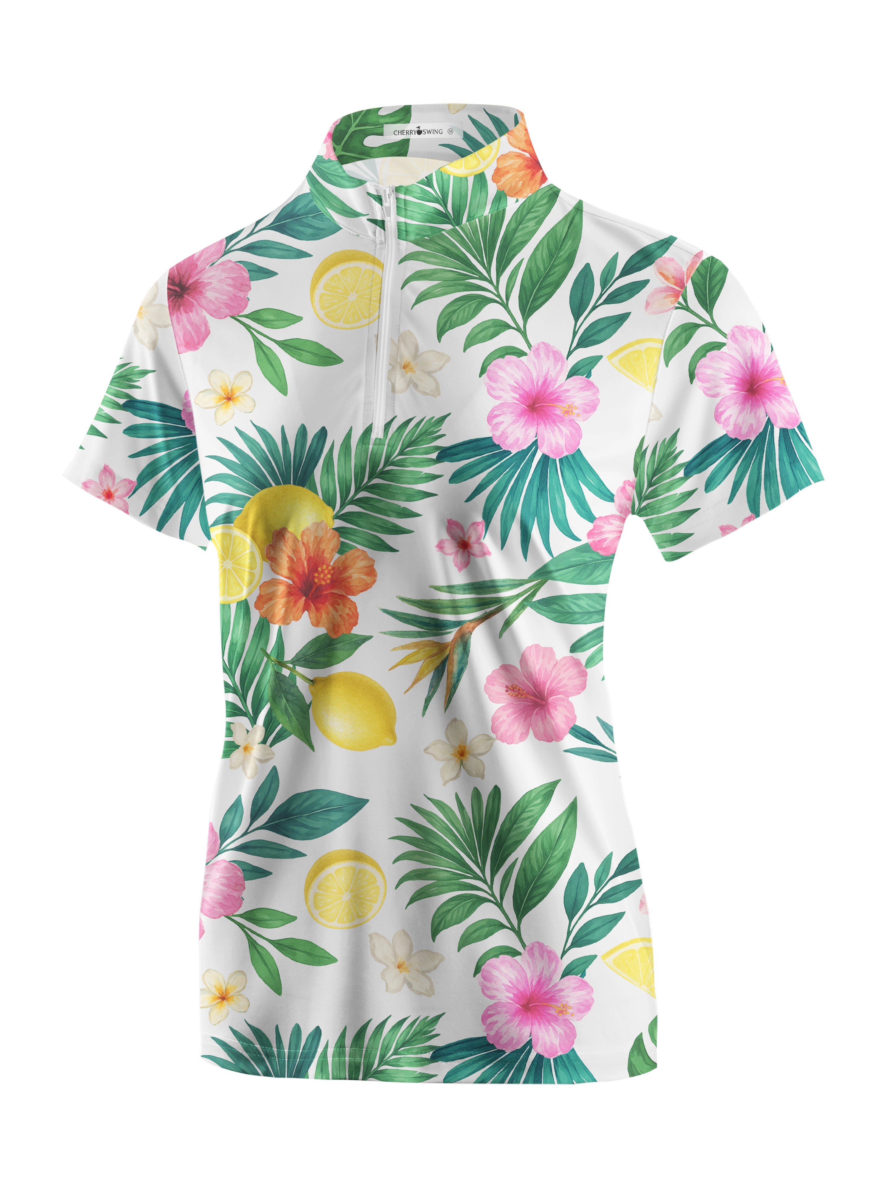 Cherryswing Women's Citrus Garden Short Sleeve Polos