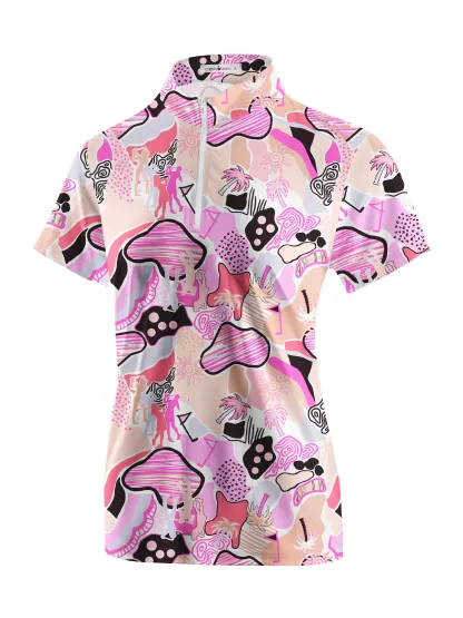 Cherryswing Women's Athlete Energy Short Sleeve Polos