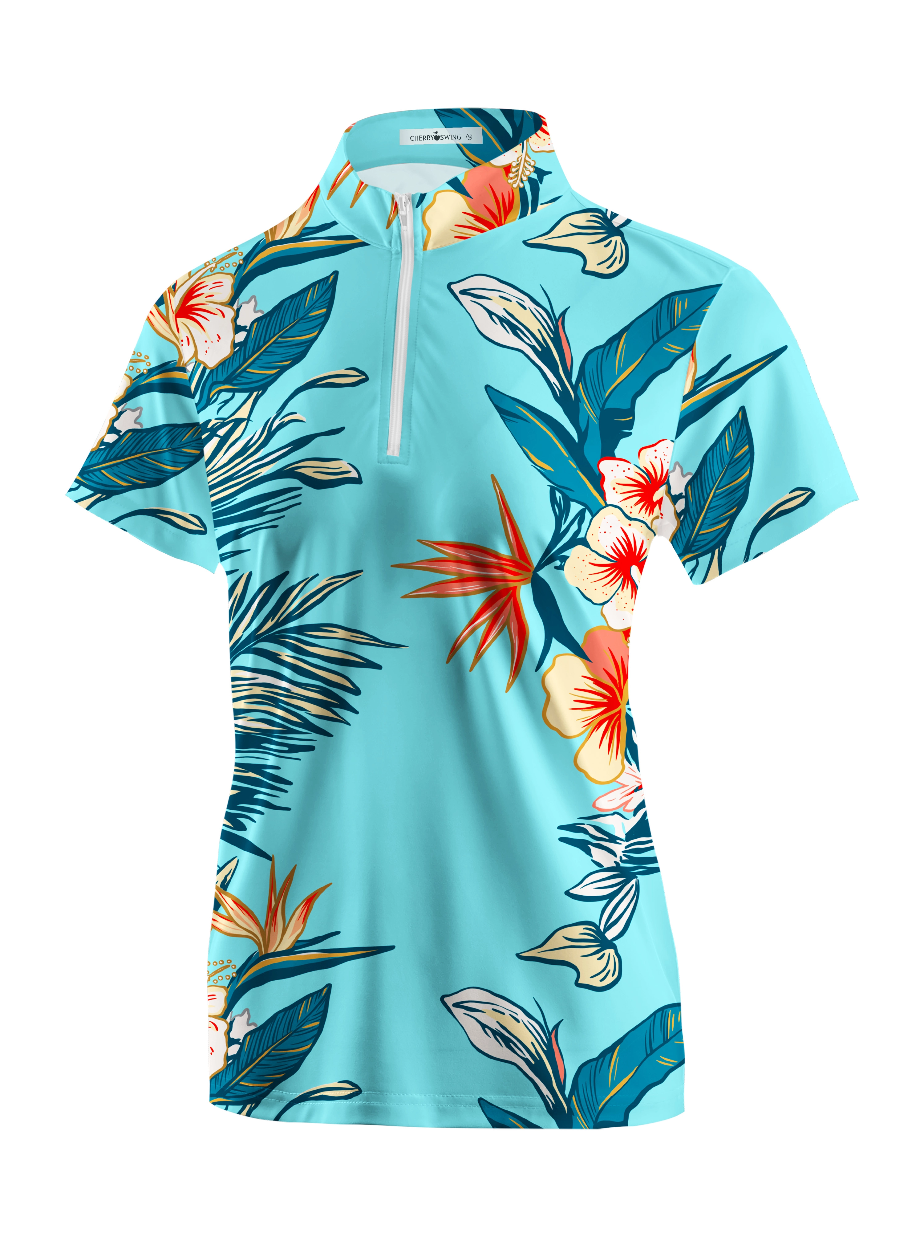 Cherryswing Women's Relaxing Hawaii Short Sleeve Polos