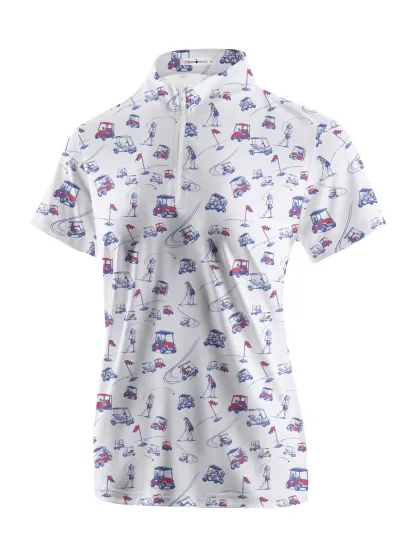 Cherryswing Women's Charm of Vintage Short Sleeve Polos