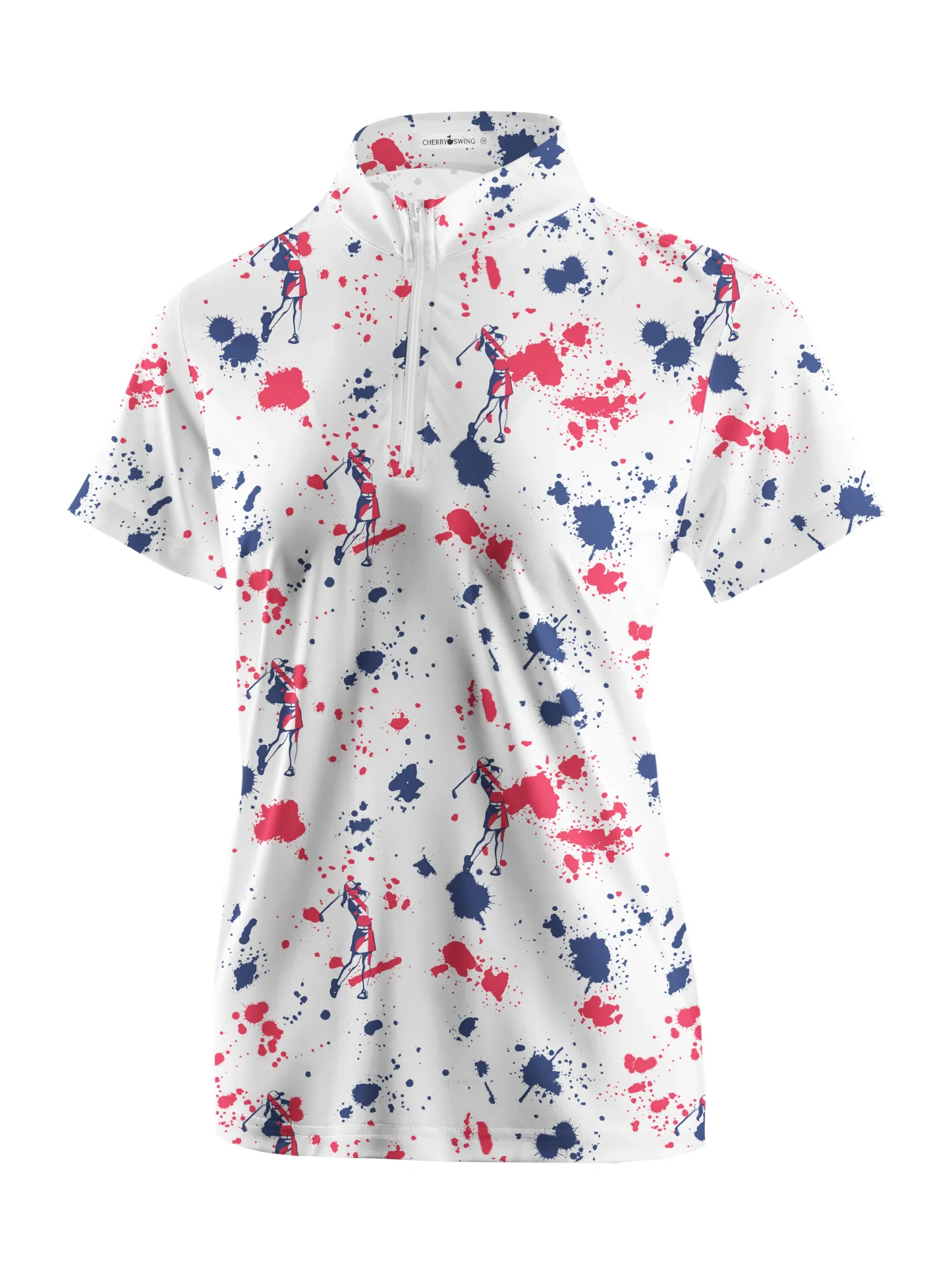 Cherryswing Women's Silhouetted Golfers Short Sleeve Polos