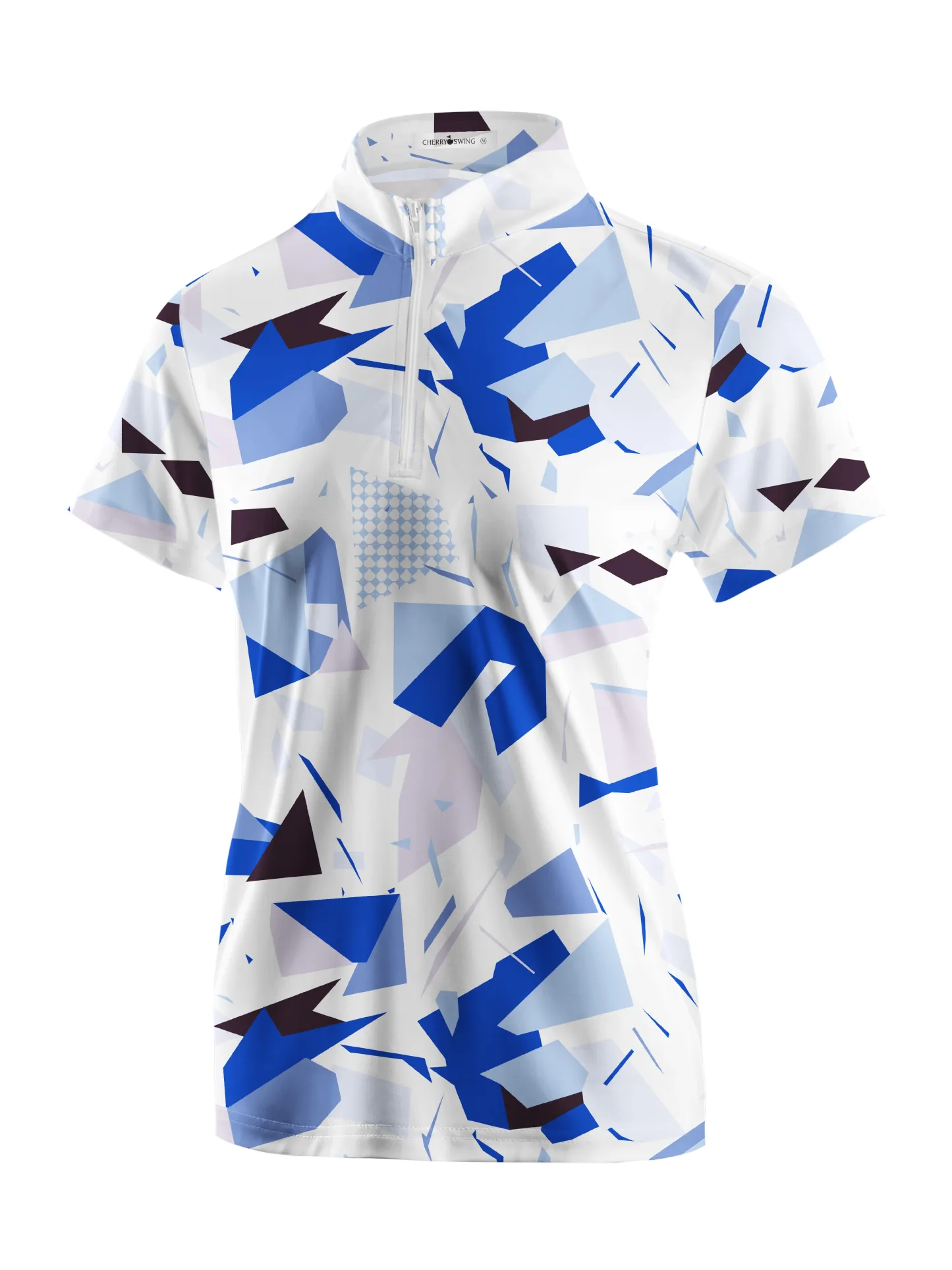 Cherryswing Women's Abstract Art Short Sleeve Polos