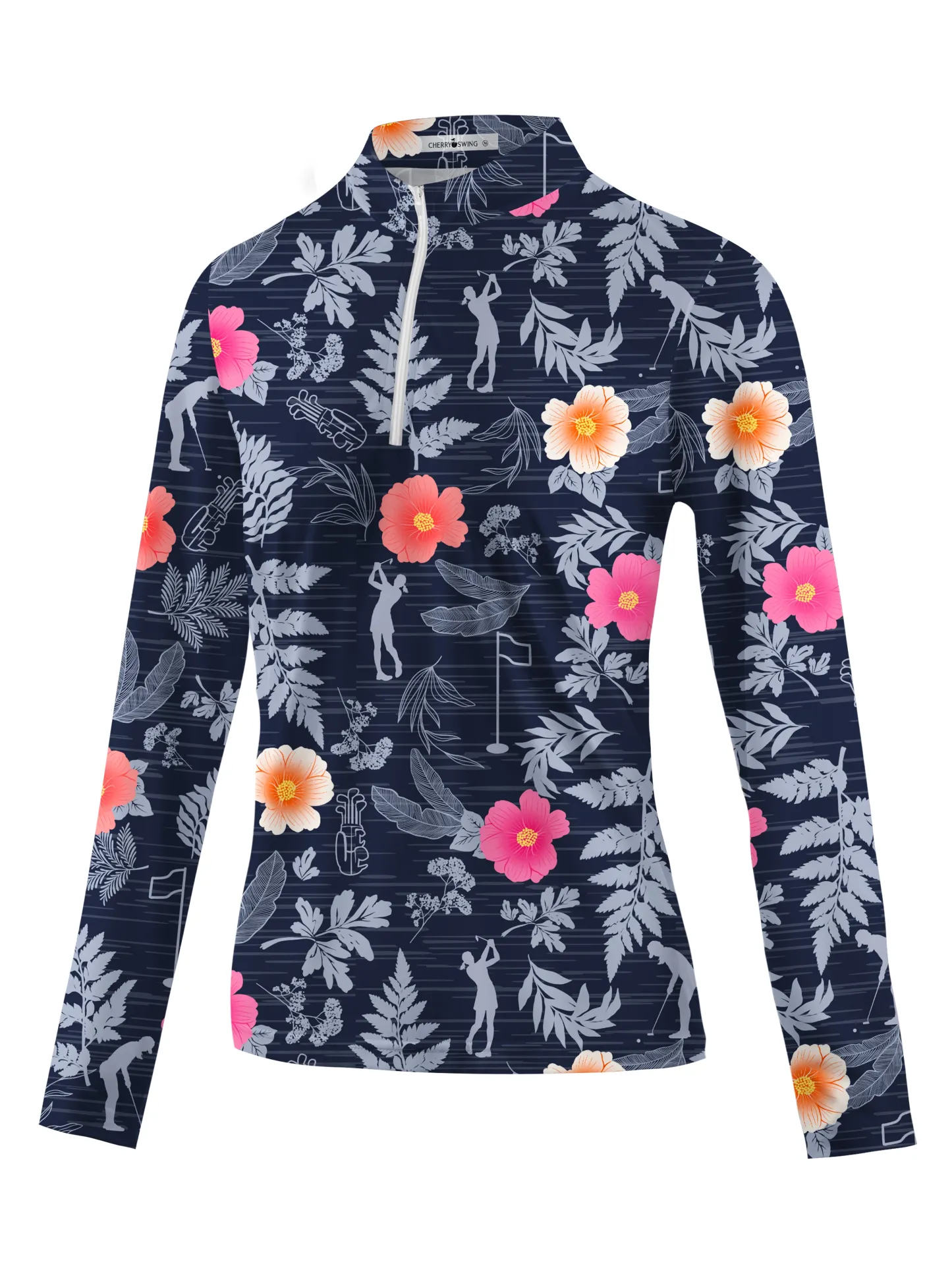 Cherryswing Women's Wild Golf Long Sleeve Polo Shirt