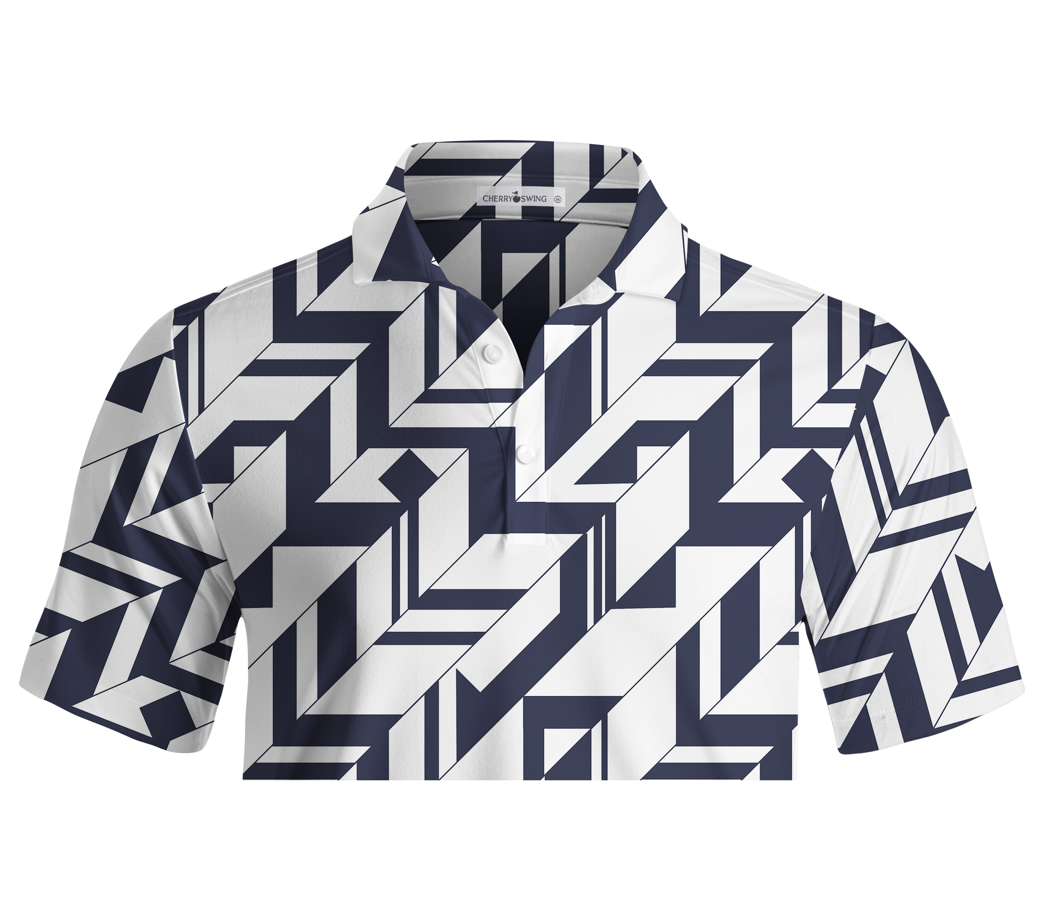 Cherryswing Geometric Art Men's Polo Shirt