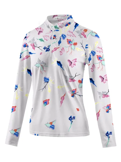 Cherryswing Women's Renewal and Growth Long Sleeve Polo Shirt