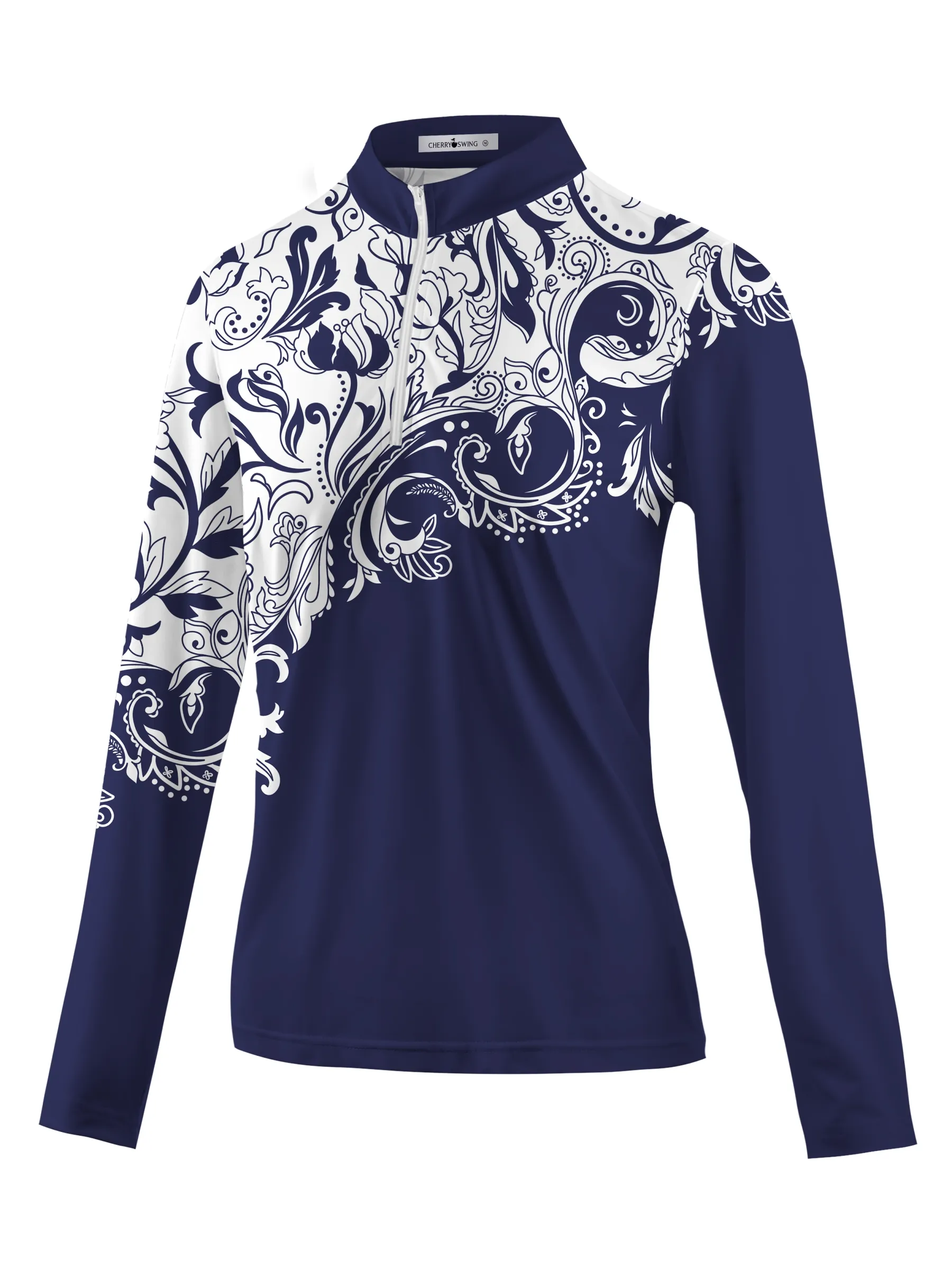 Cherryswing Women's Timeless Artistry Long Sleeve Polo Shirt