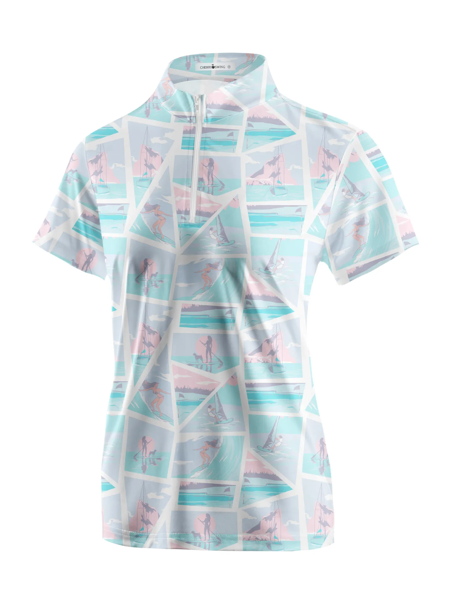 Cherryswing Women's Beachside Charm Short Sleeve Polos