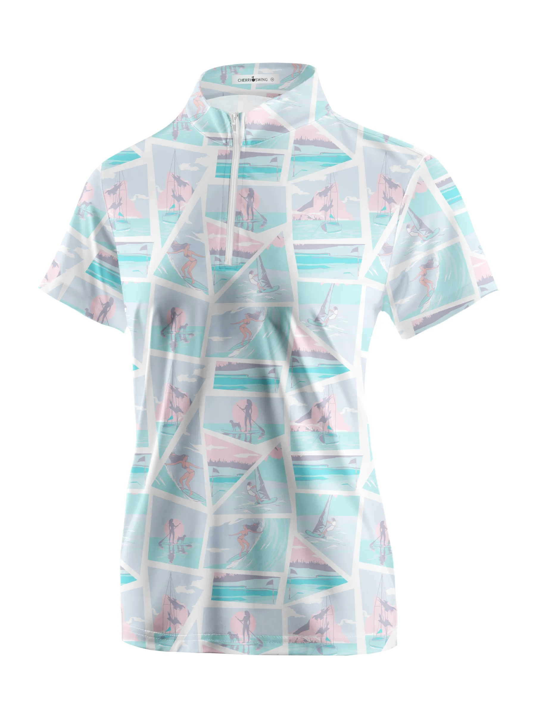 Cherryswing Women's Beachside Charm Short Sleeve Polos