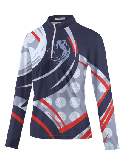 Cherryswing Women's Strength and Luck Long Sleeve Polos