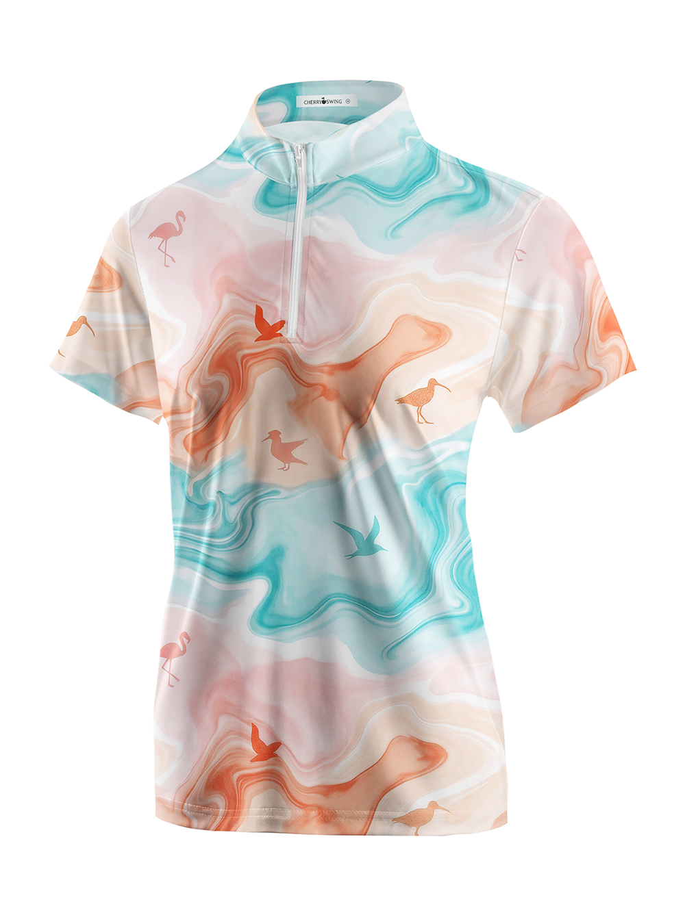 Cherryswing Women's Coastal Mirage Short Sleeve Polos