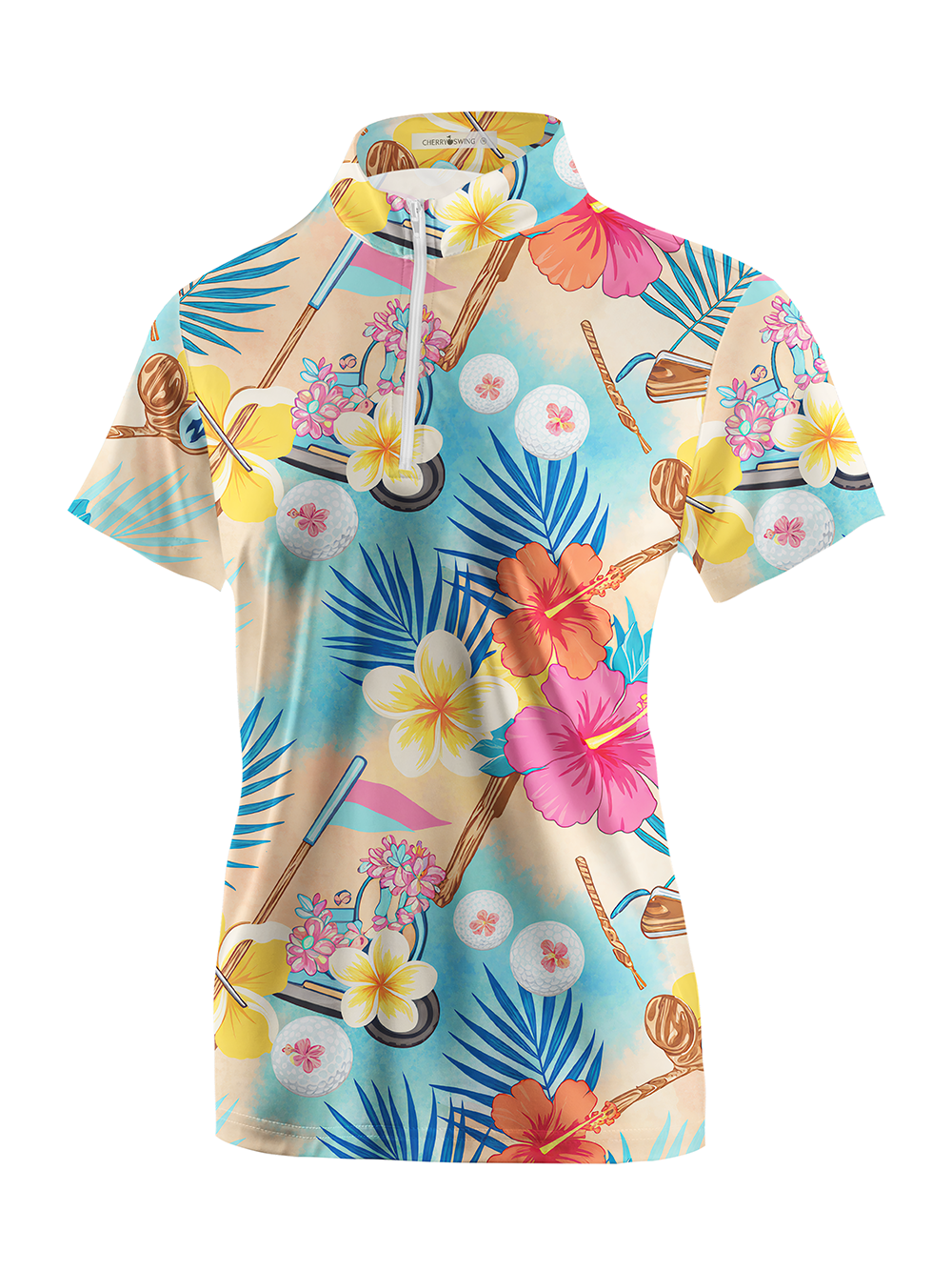 Cherryswing Women's Sun Drenched Short Sleeve Polos