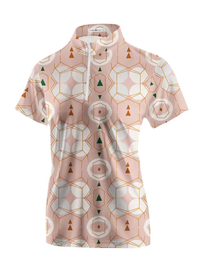 Cherryswing Women's Terra Geo Short Sleeve Polos