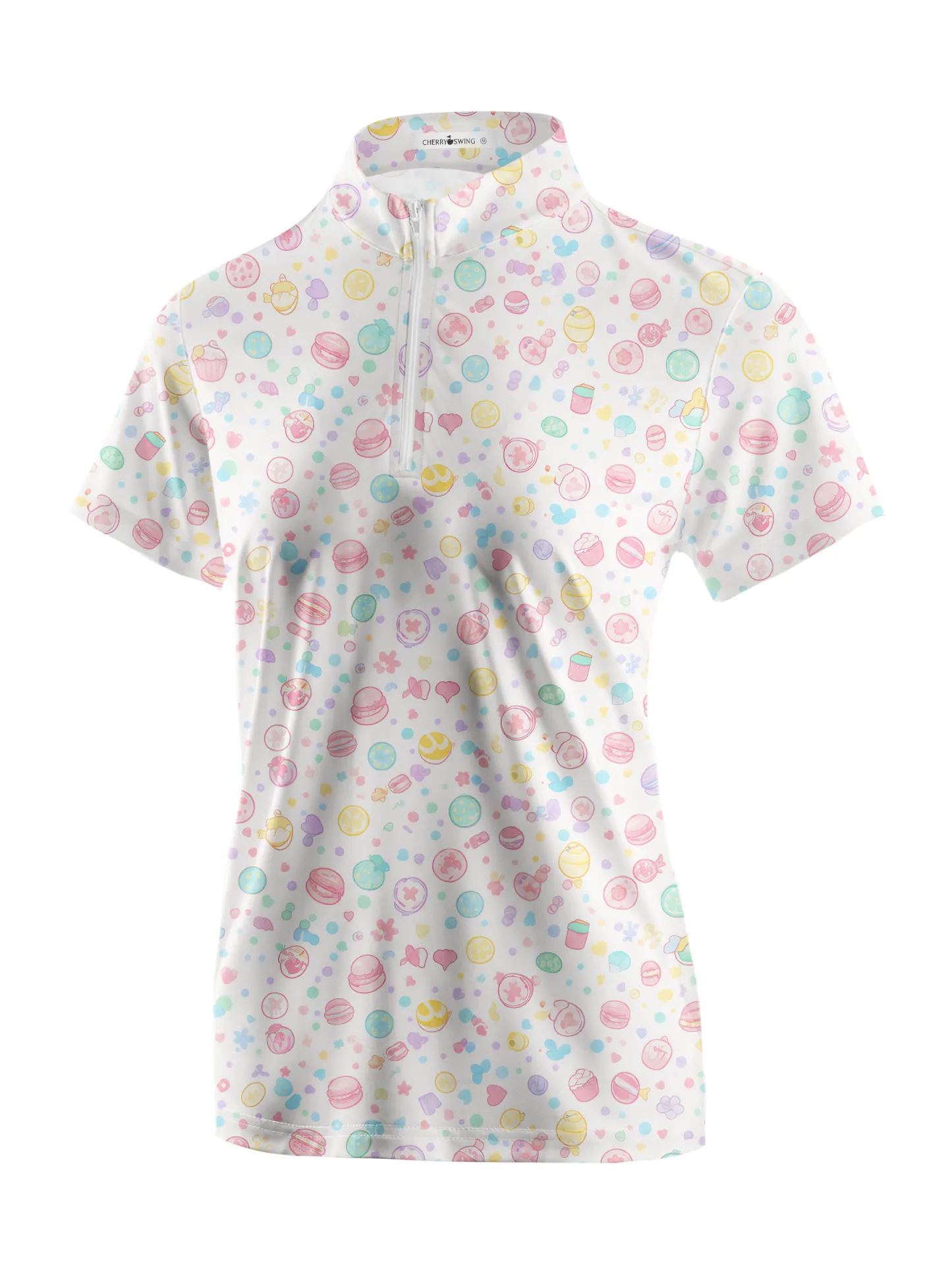 Cherryswing Women's kawaii Sweet Treats Short Sleeve Polos