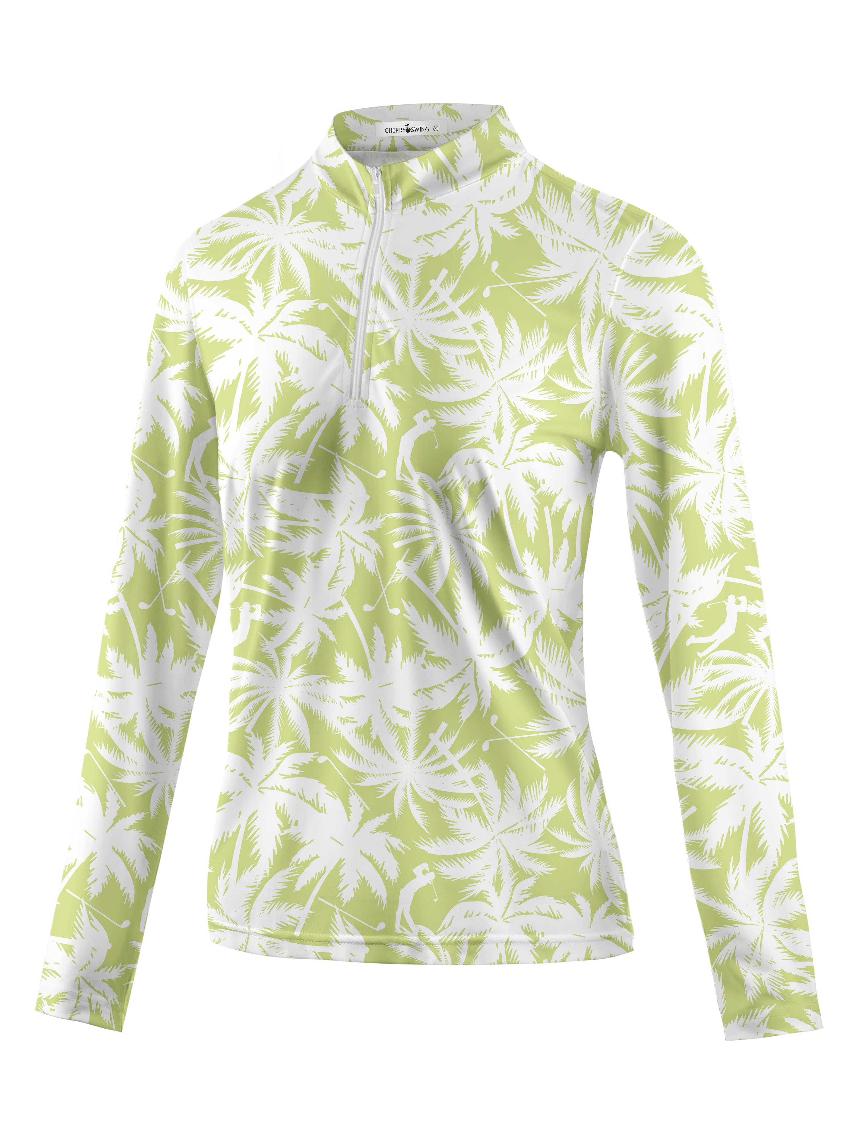 Cherryswing Women's Long Sleeve Stand Collar Golf Polo Shirt