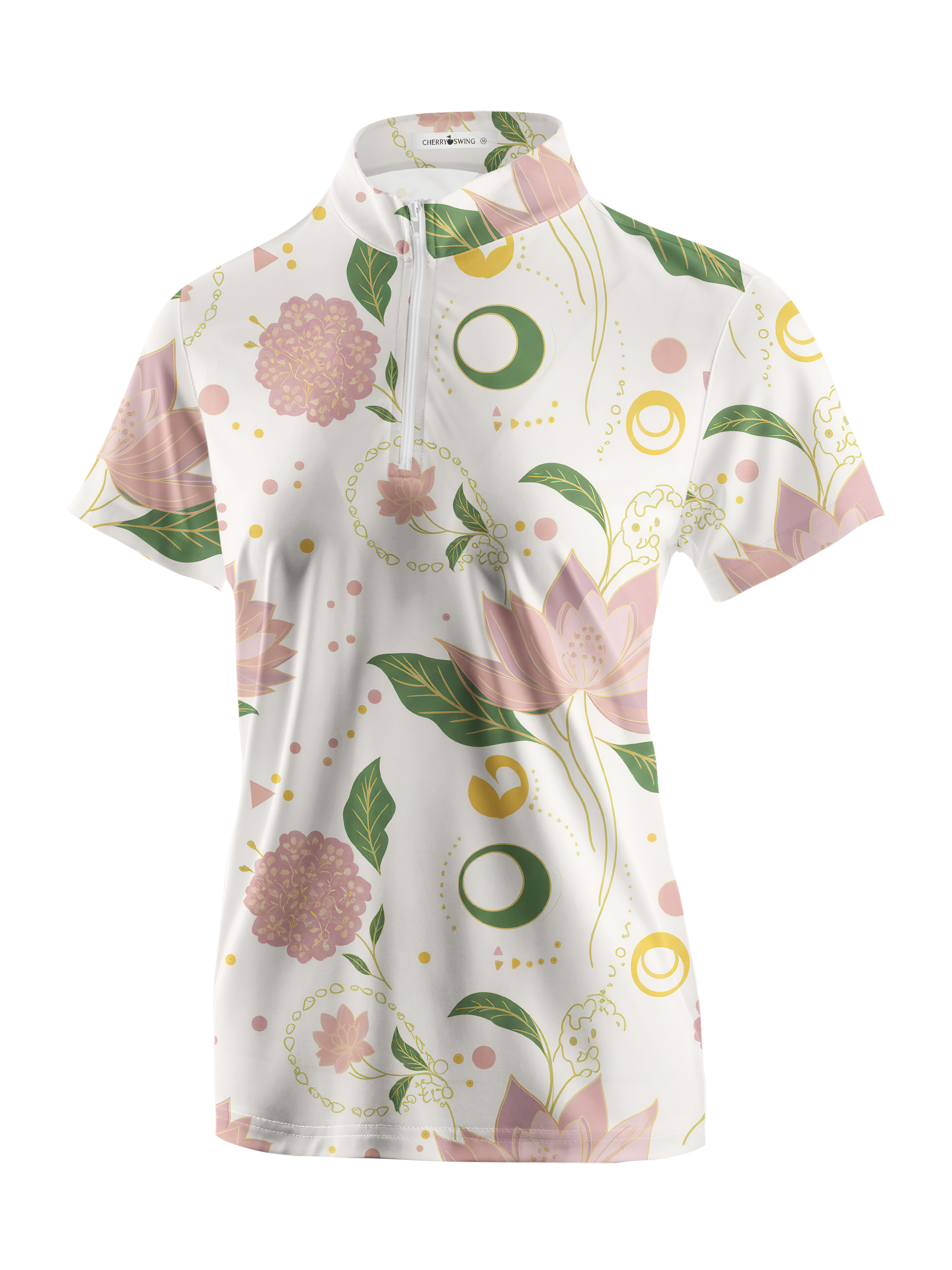 Cherryswing Women's Lotus Bloom Short Sleeve Polos