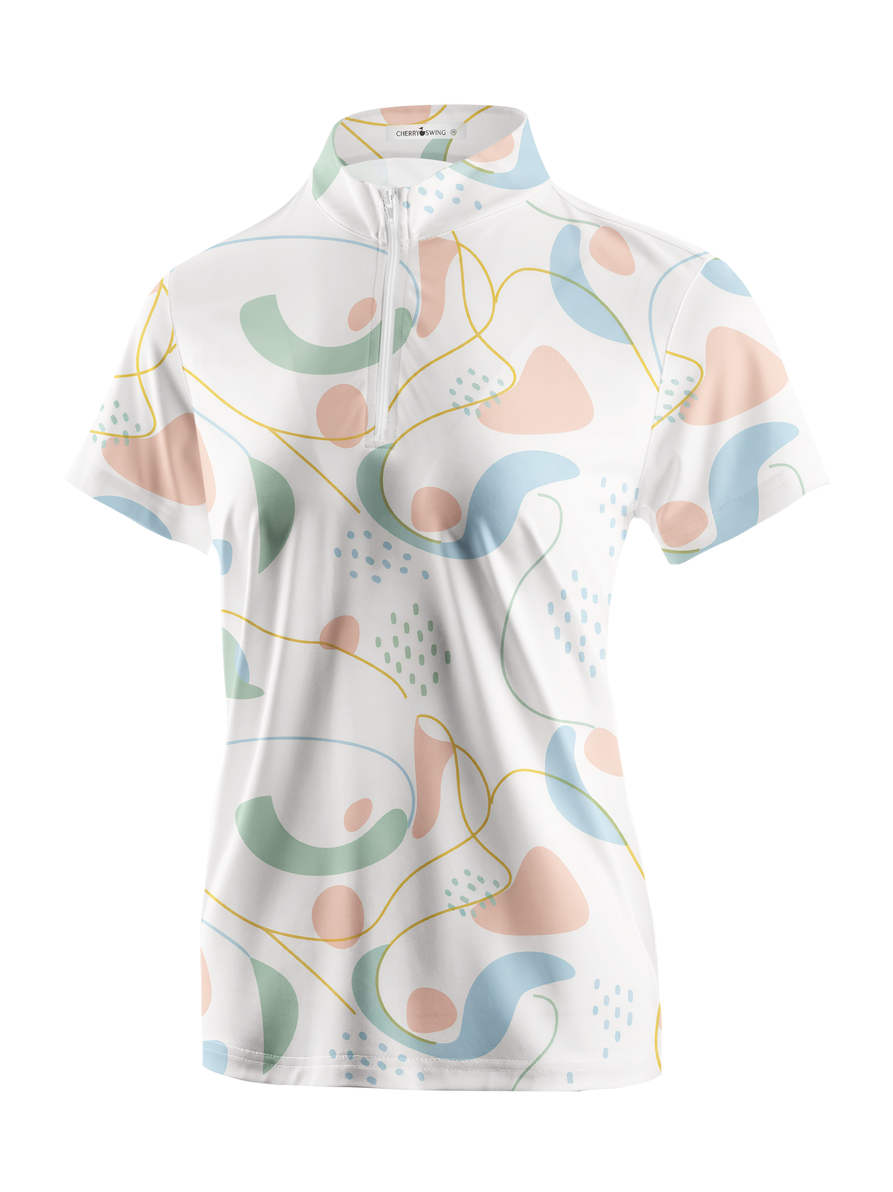 Cherryswing Women's Pastel Flow Short Sleeve Polos