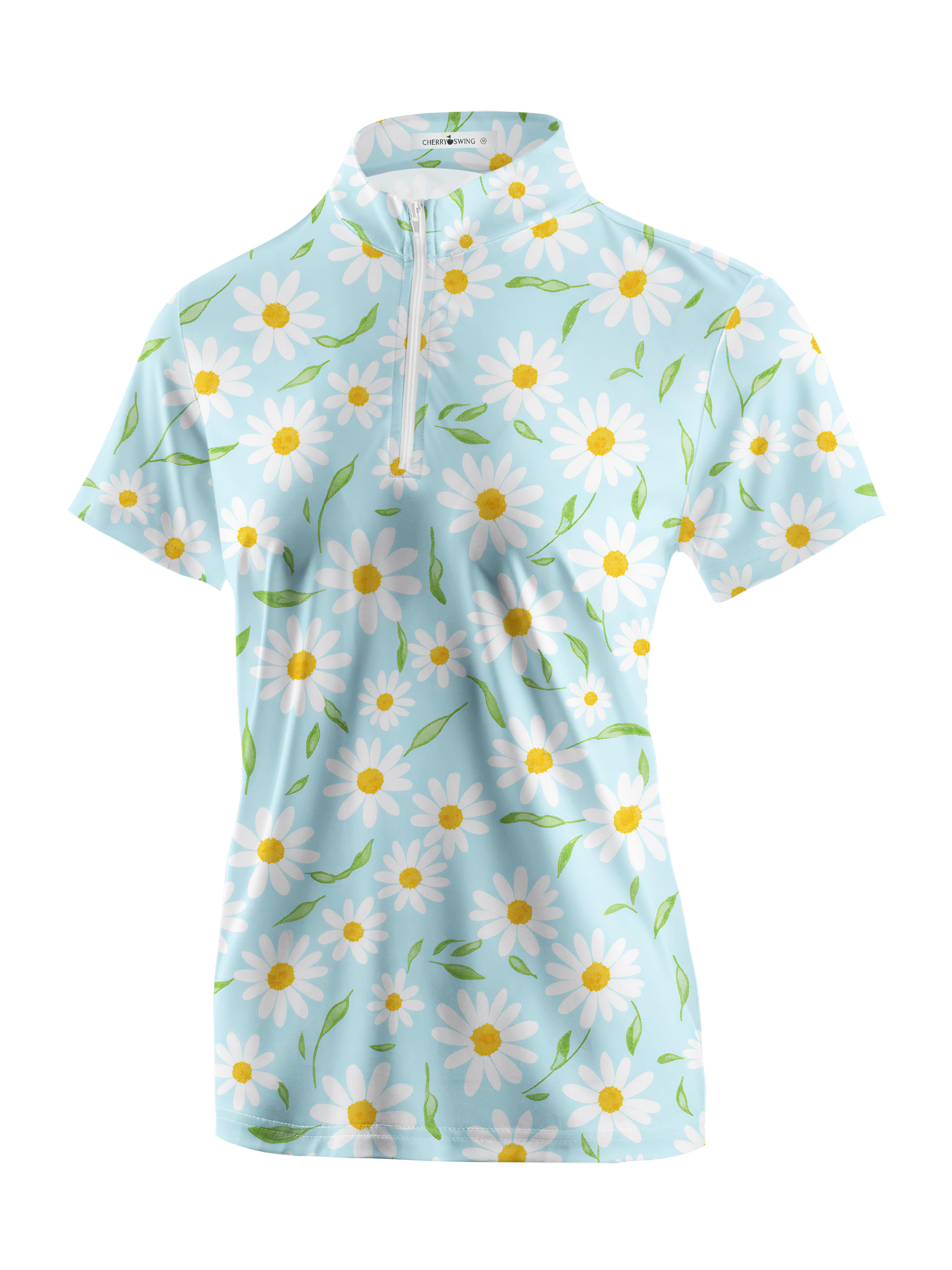 Cherryswing Women's Sunlit Daisies Short Sleeve Polos