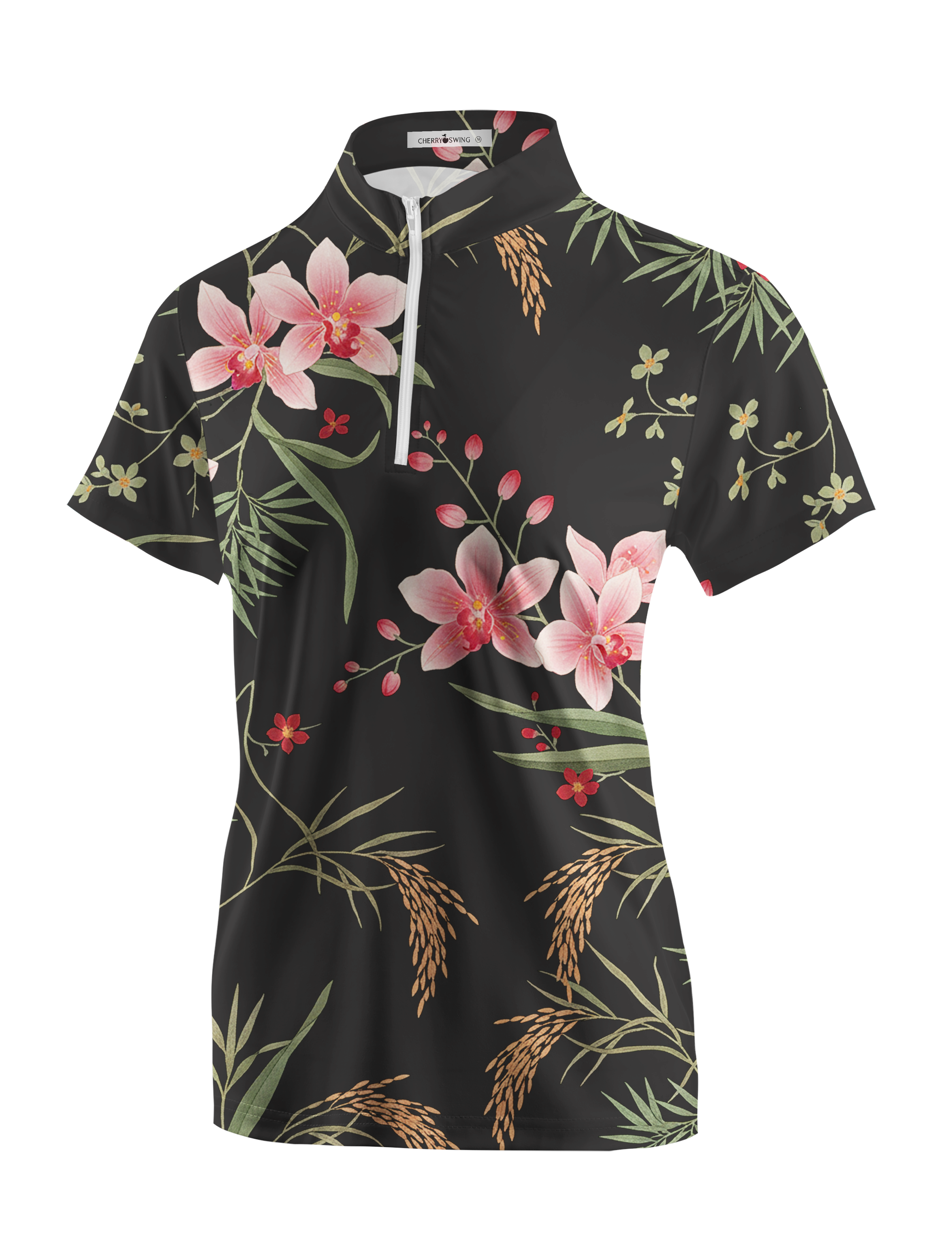 Cherryswing Women's Midnight Orchid Short Sleeve Polos