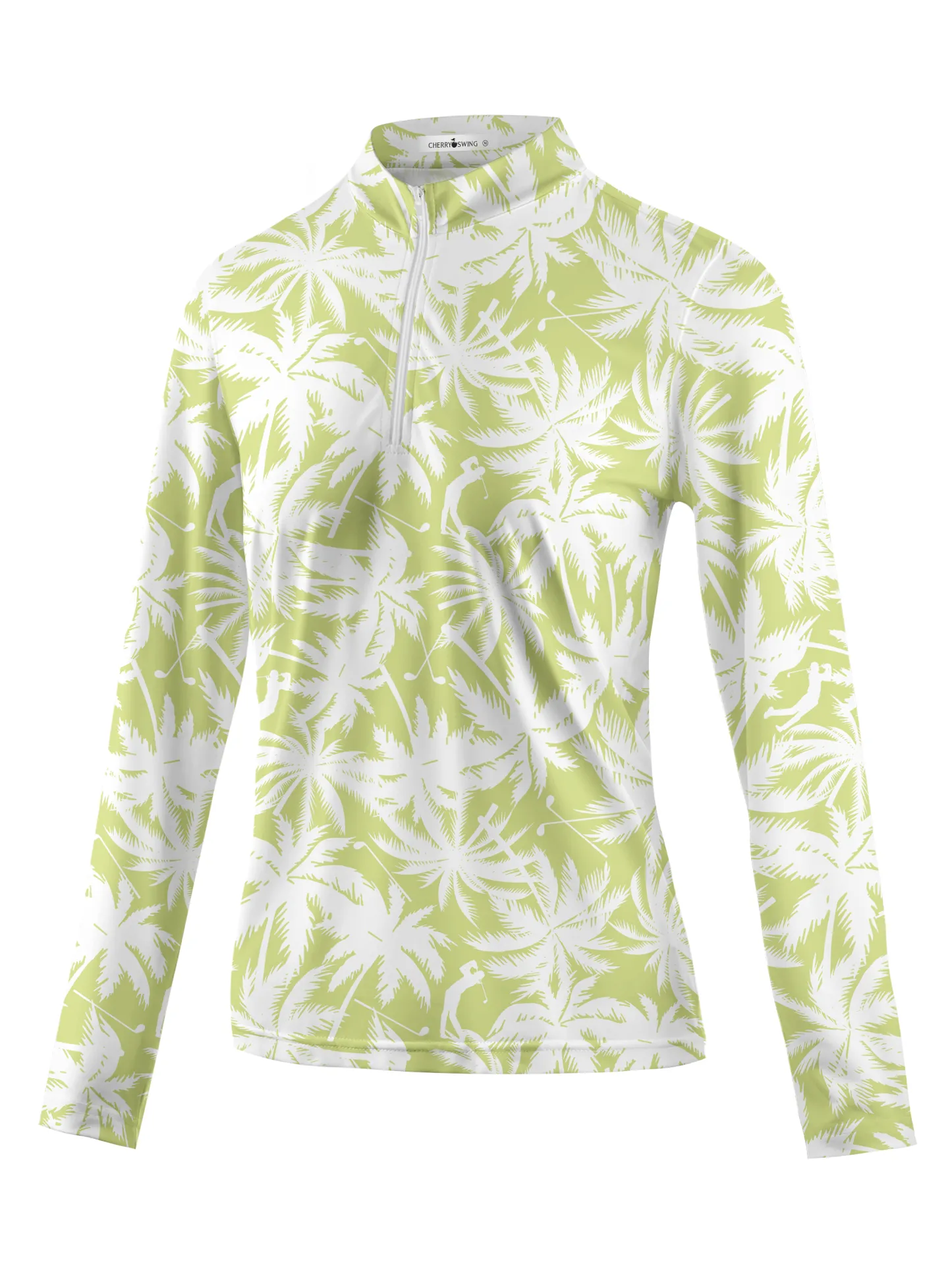 Cherryswing Women's Long Sleeve Stand Collar Golf Polo Shirt