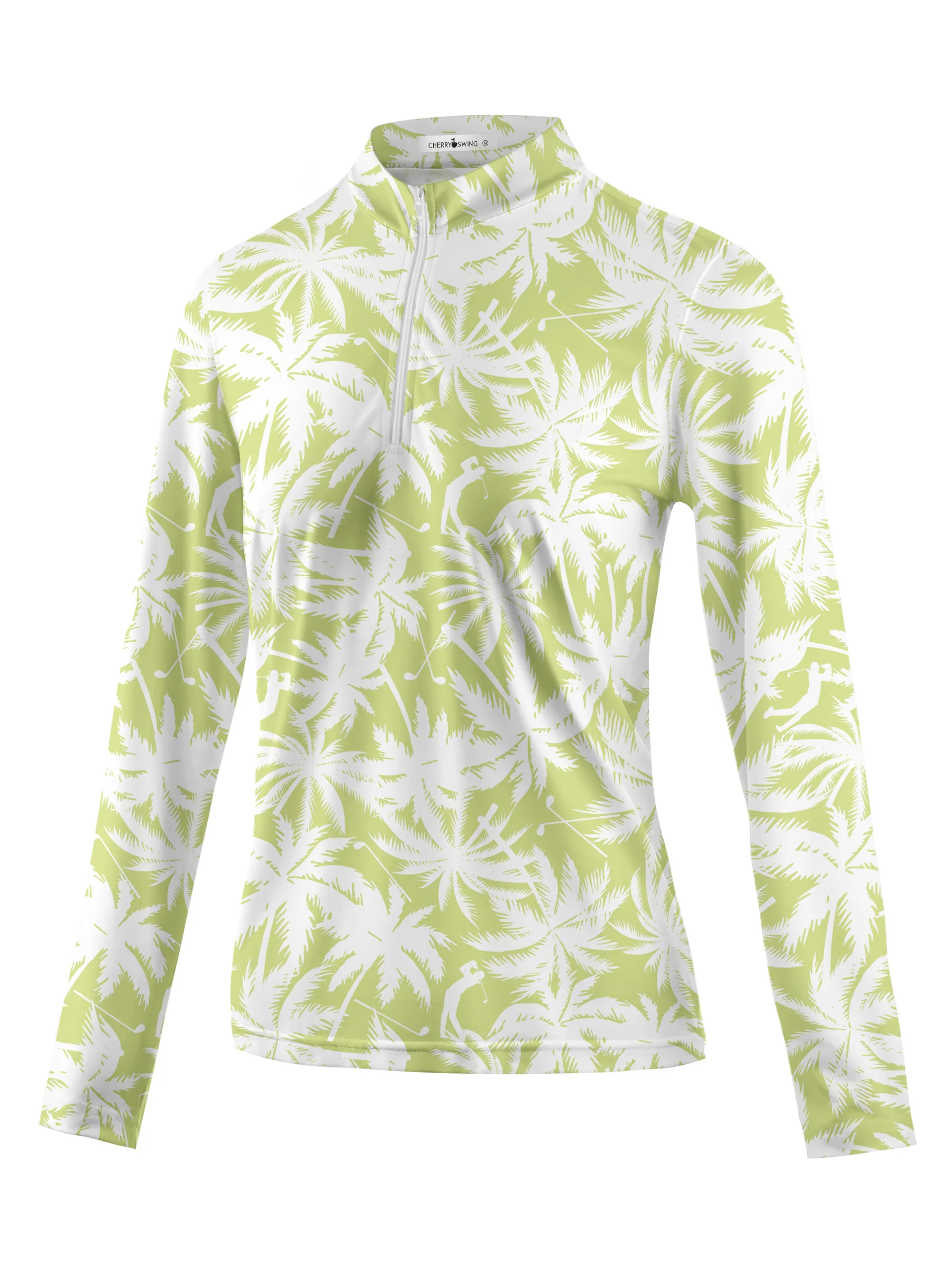 Cherryswing Women's Long Sleeve Stand Collar Golf Polo Shirt