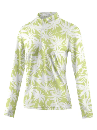 Cherryswing Women's Long Sleeve Stand Collar Golf Polo Shirt