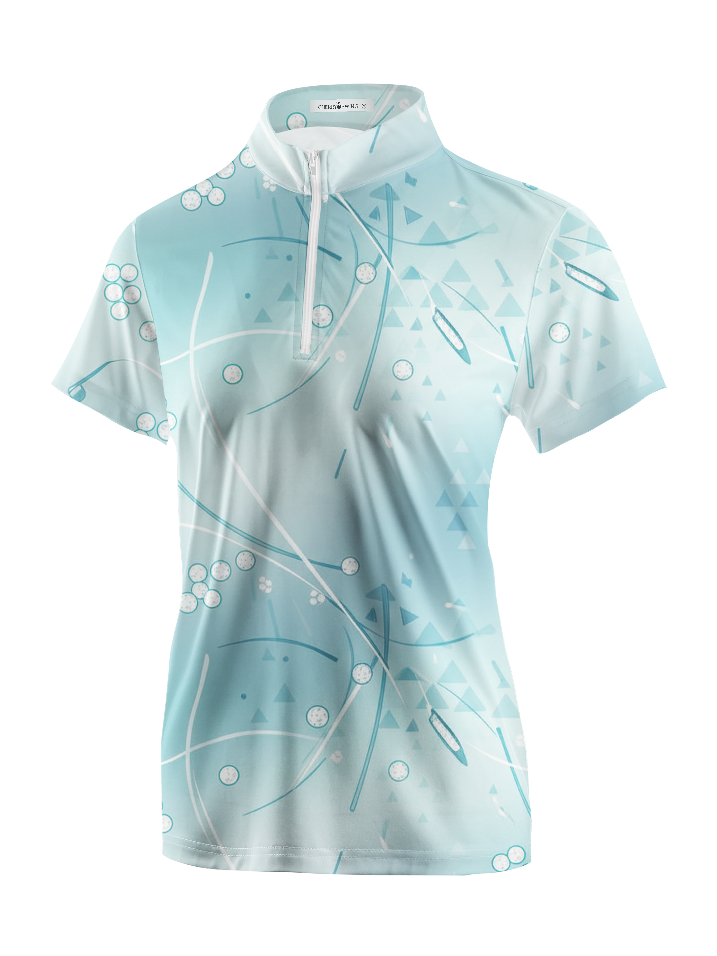 Cherryswing Women's Blue Horizon Short Sleeve Polos