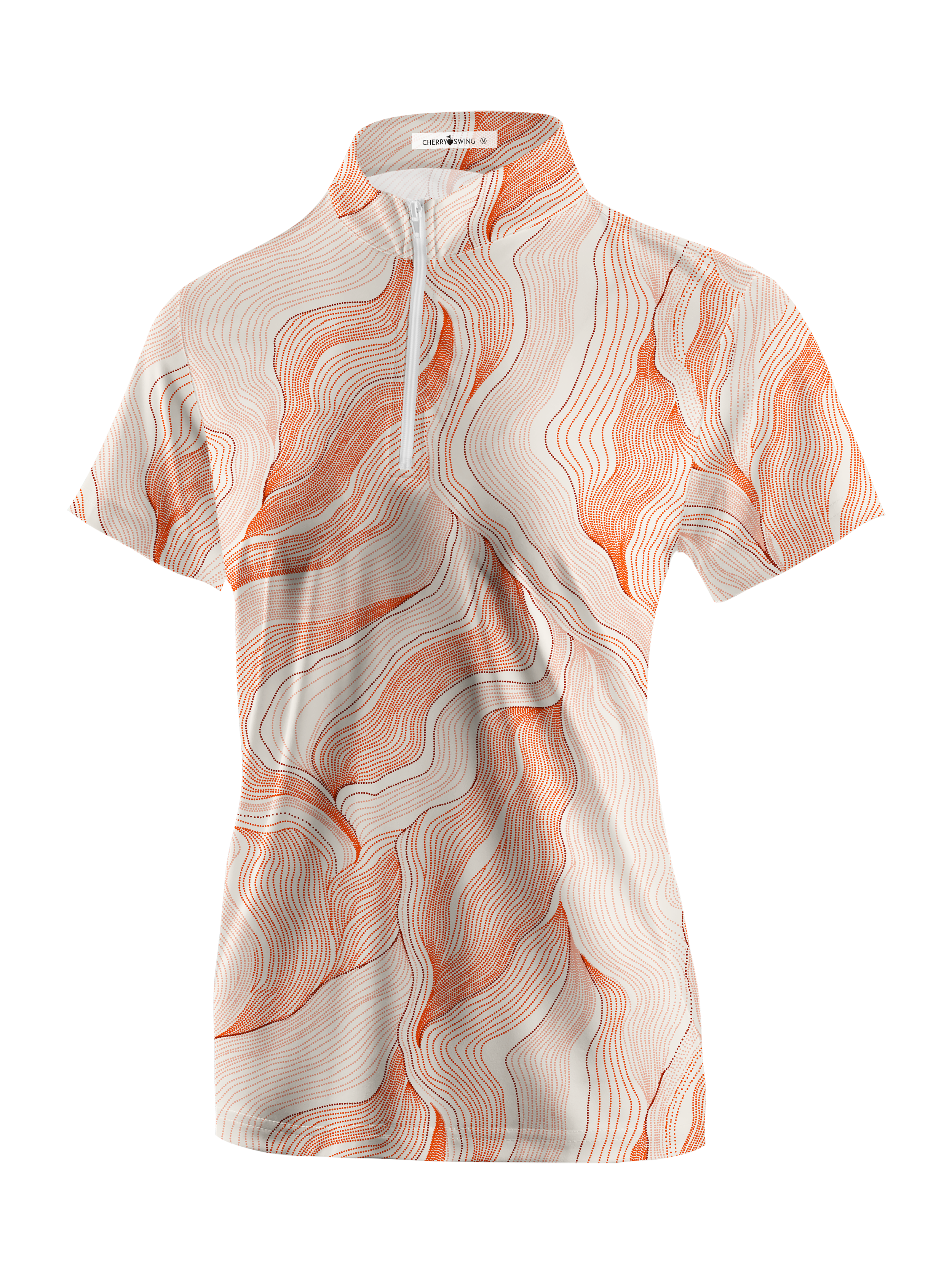 Cherryswing Women's Desert Lines Short Sleeve Polos