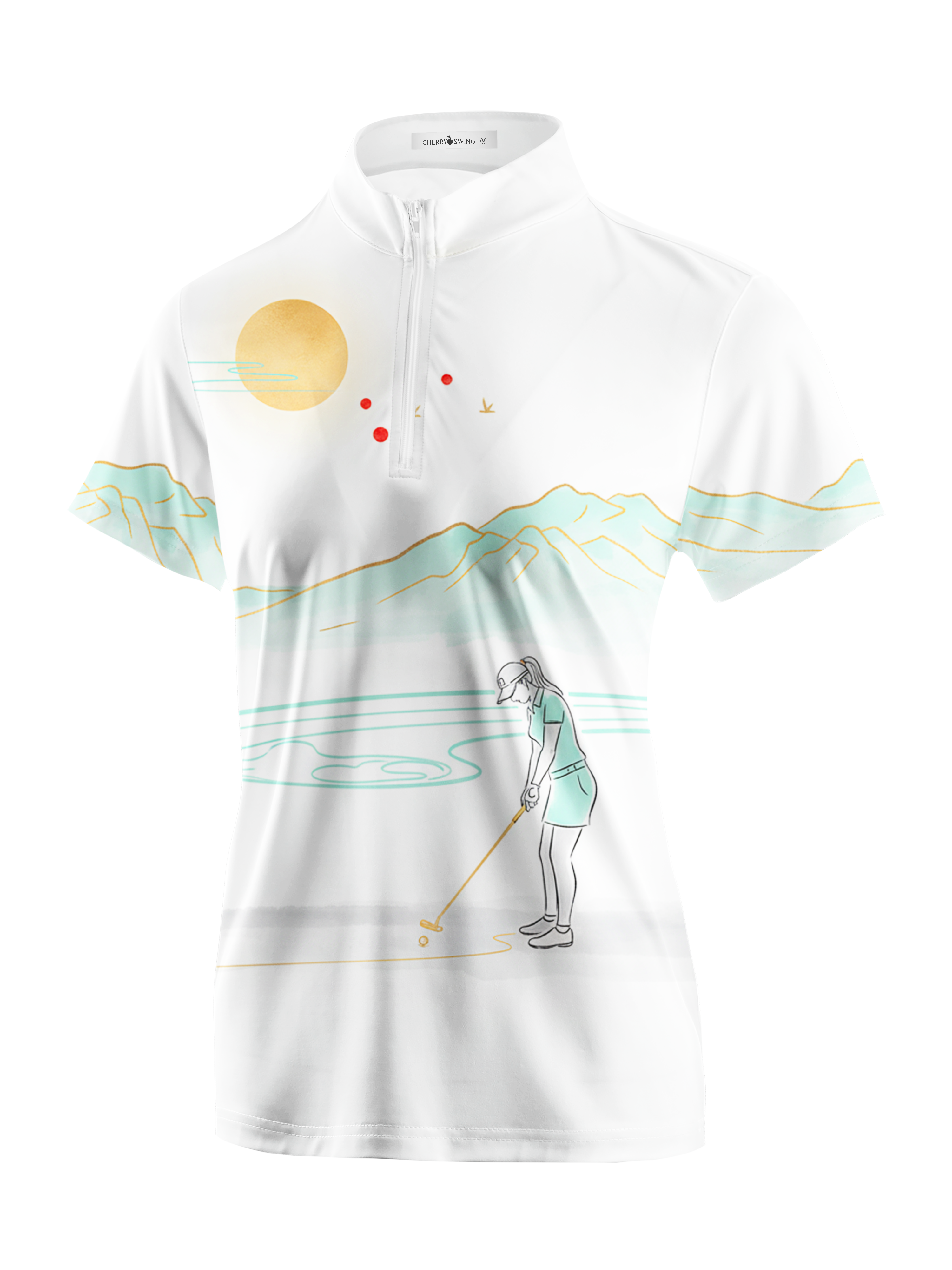 Cherryswing Women's Sunset Putt Short Sleeve Polos