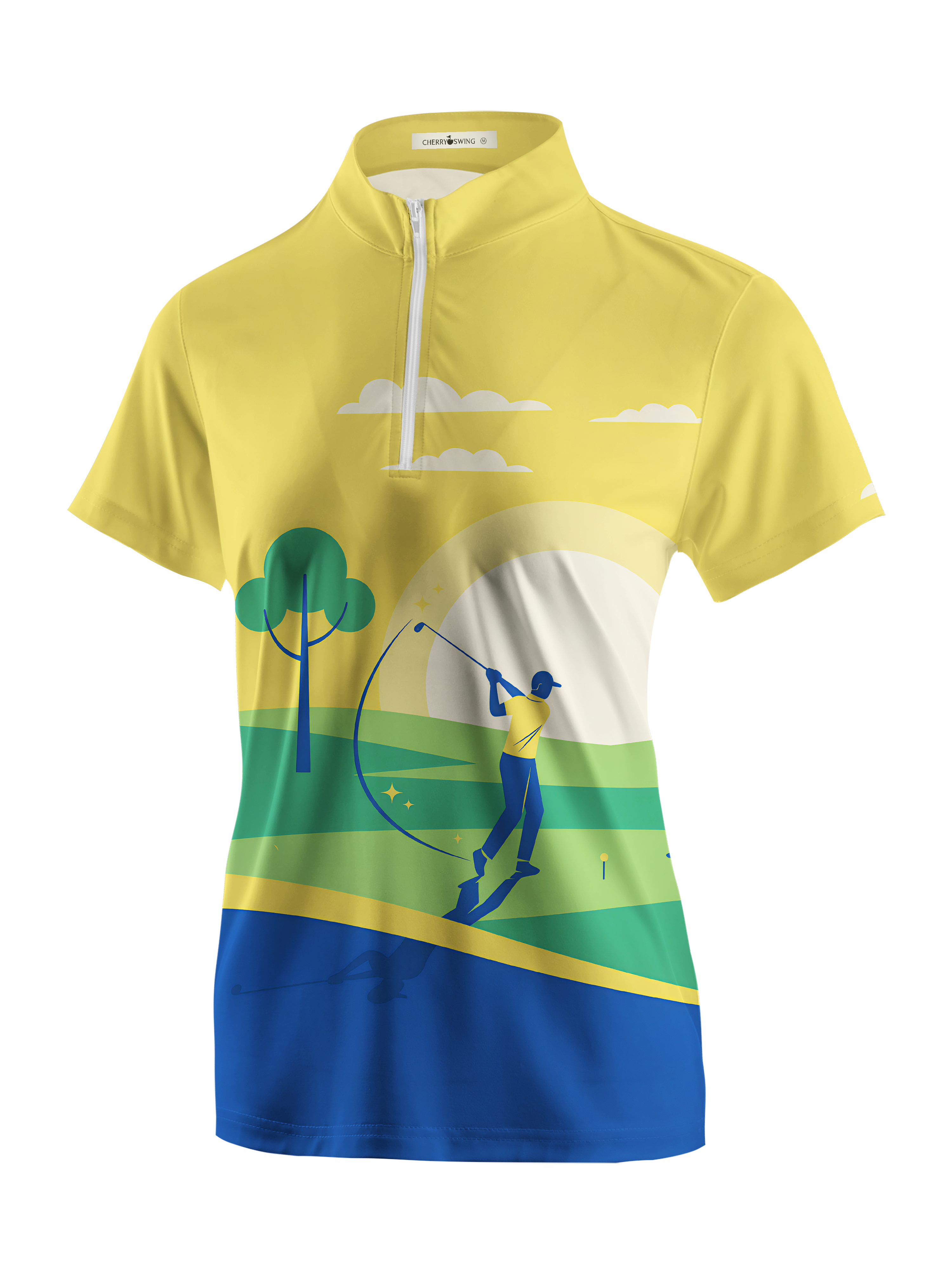 Cherryswing Women's Setting Sun Short Sleeve Polos