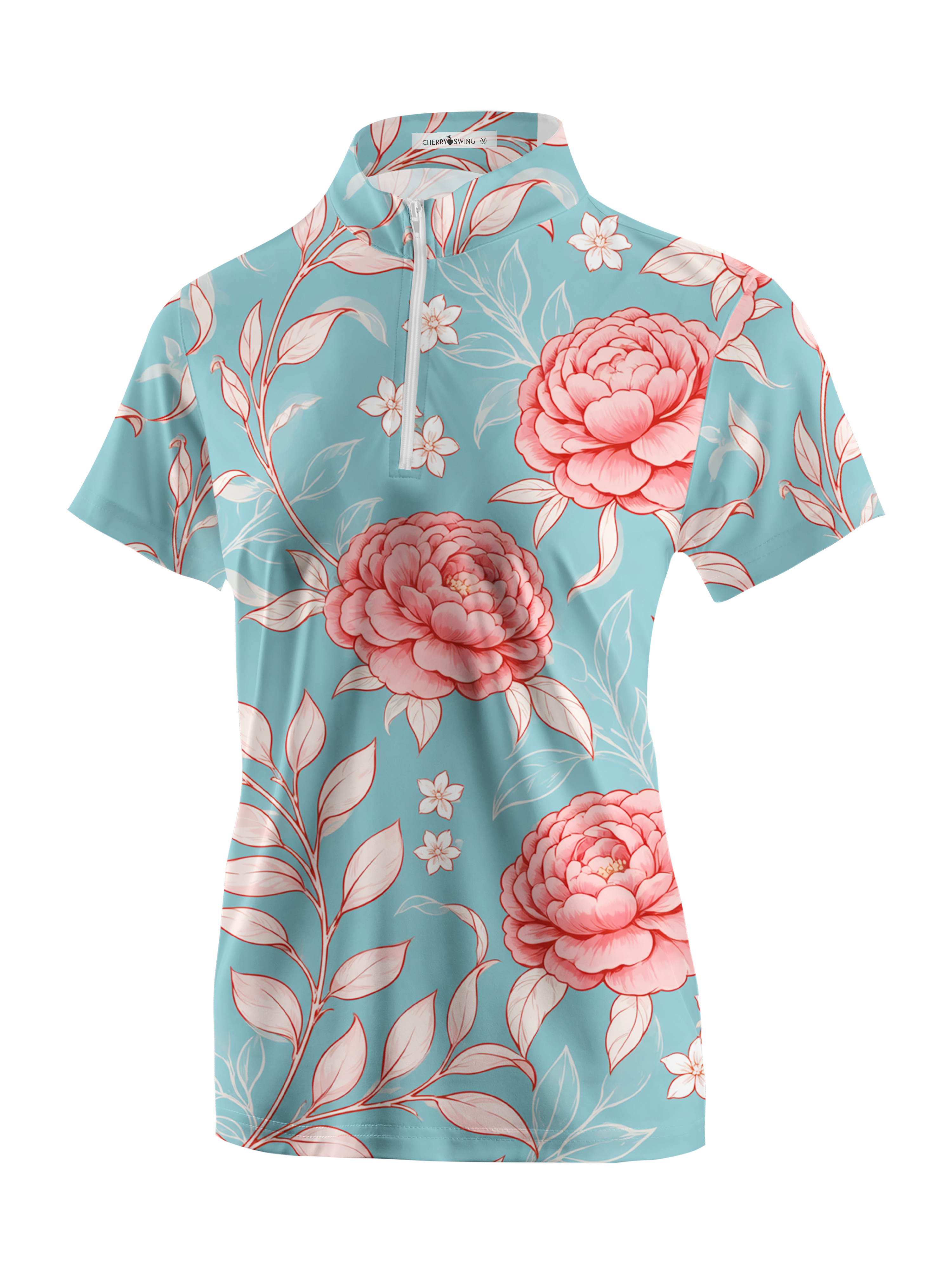 Cherryswing Women's Peony Court Short Sleeve Polos