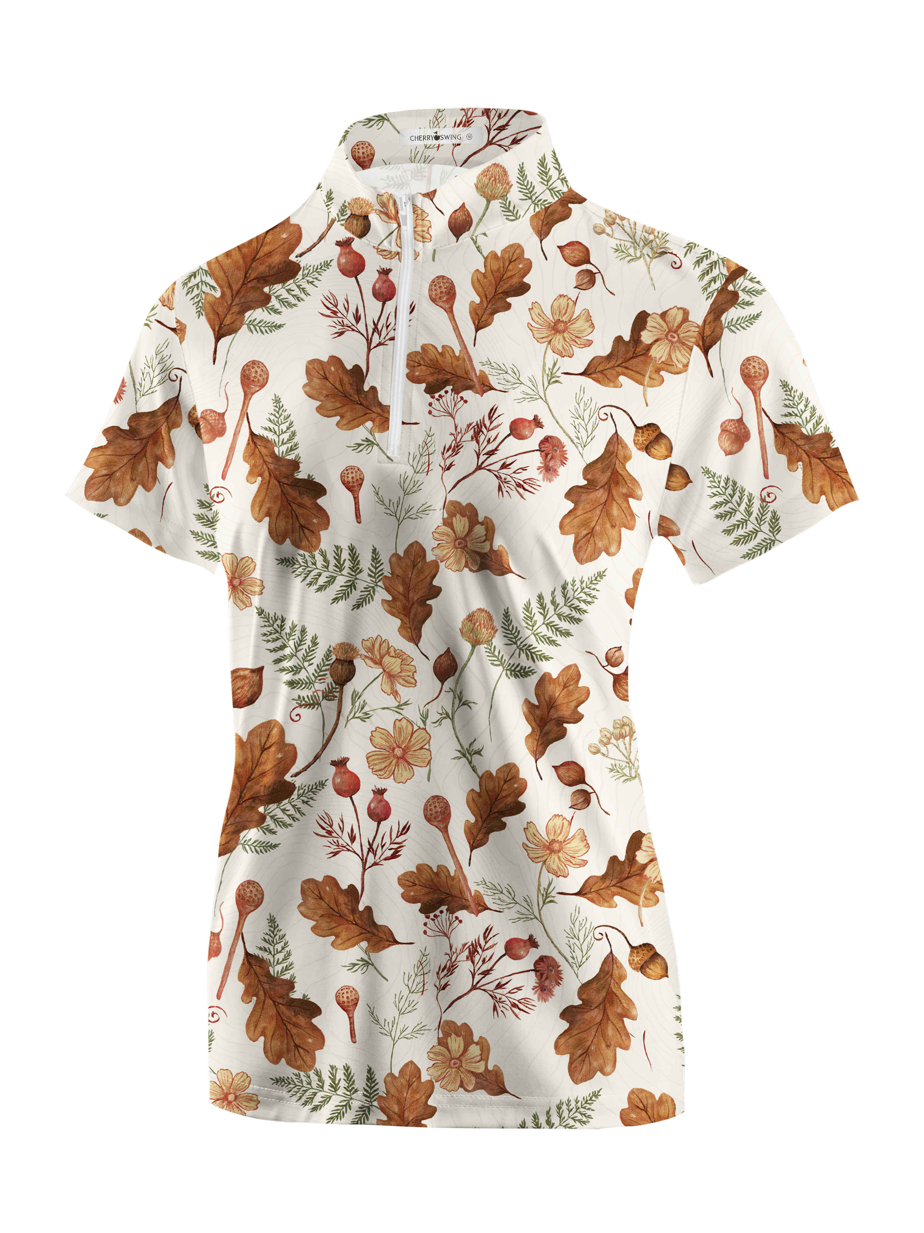 Cherryswing Women's Autumn Oak Links Short Sleeve Polos