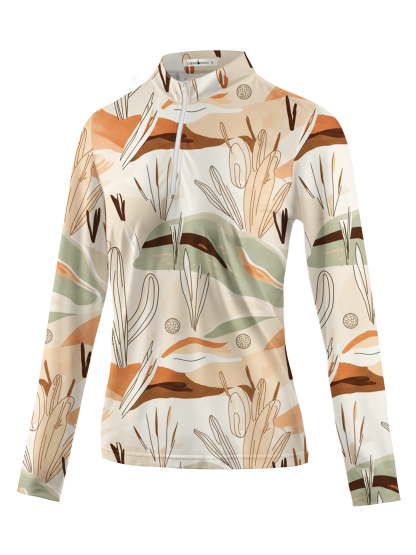 Cherryswing Women's Desert Dunes Links Long Sleeve Golf Shirt
