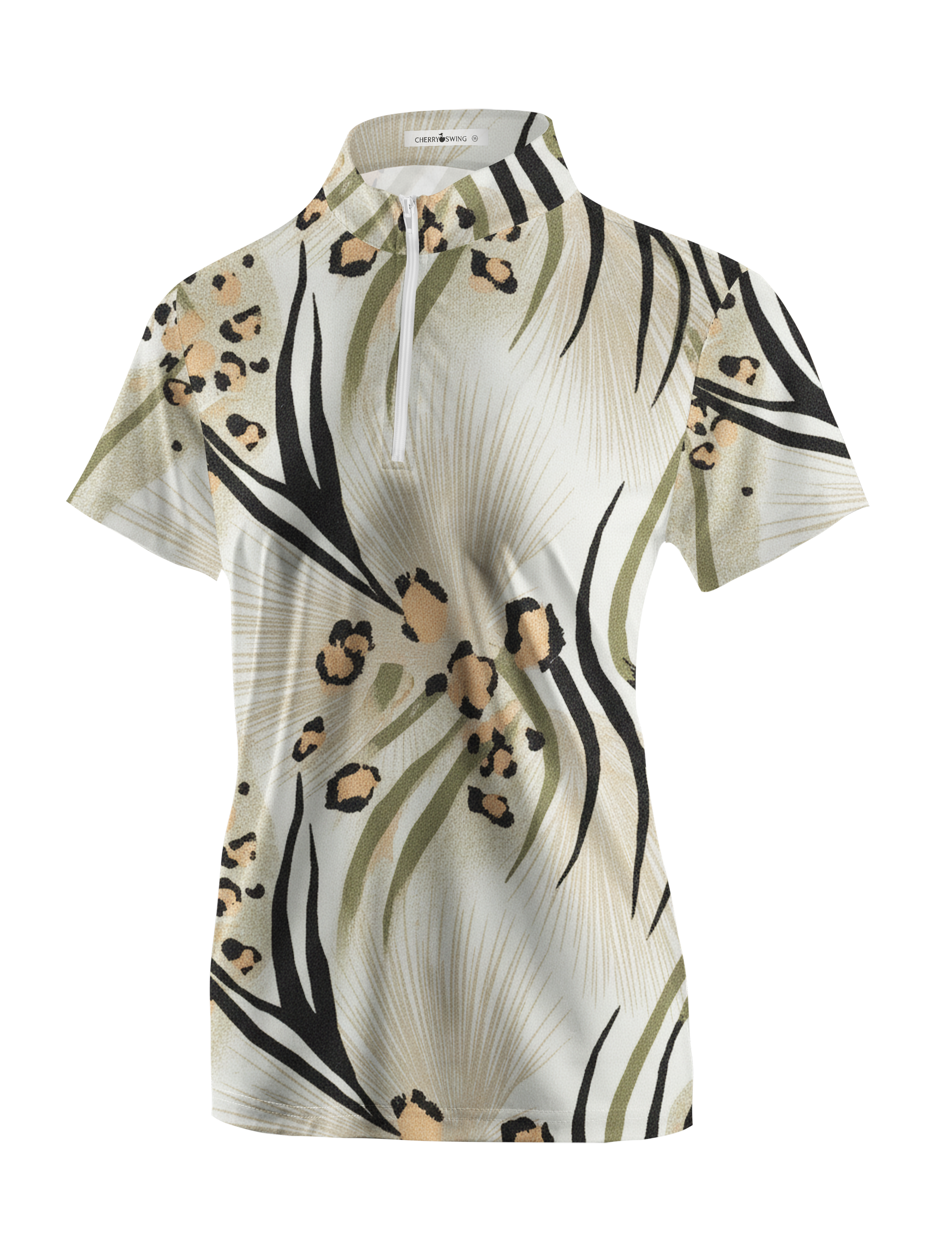 Cherryswing Women's Wild Greens Short Sleeve Polos
