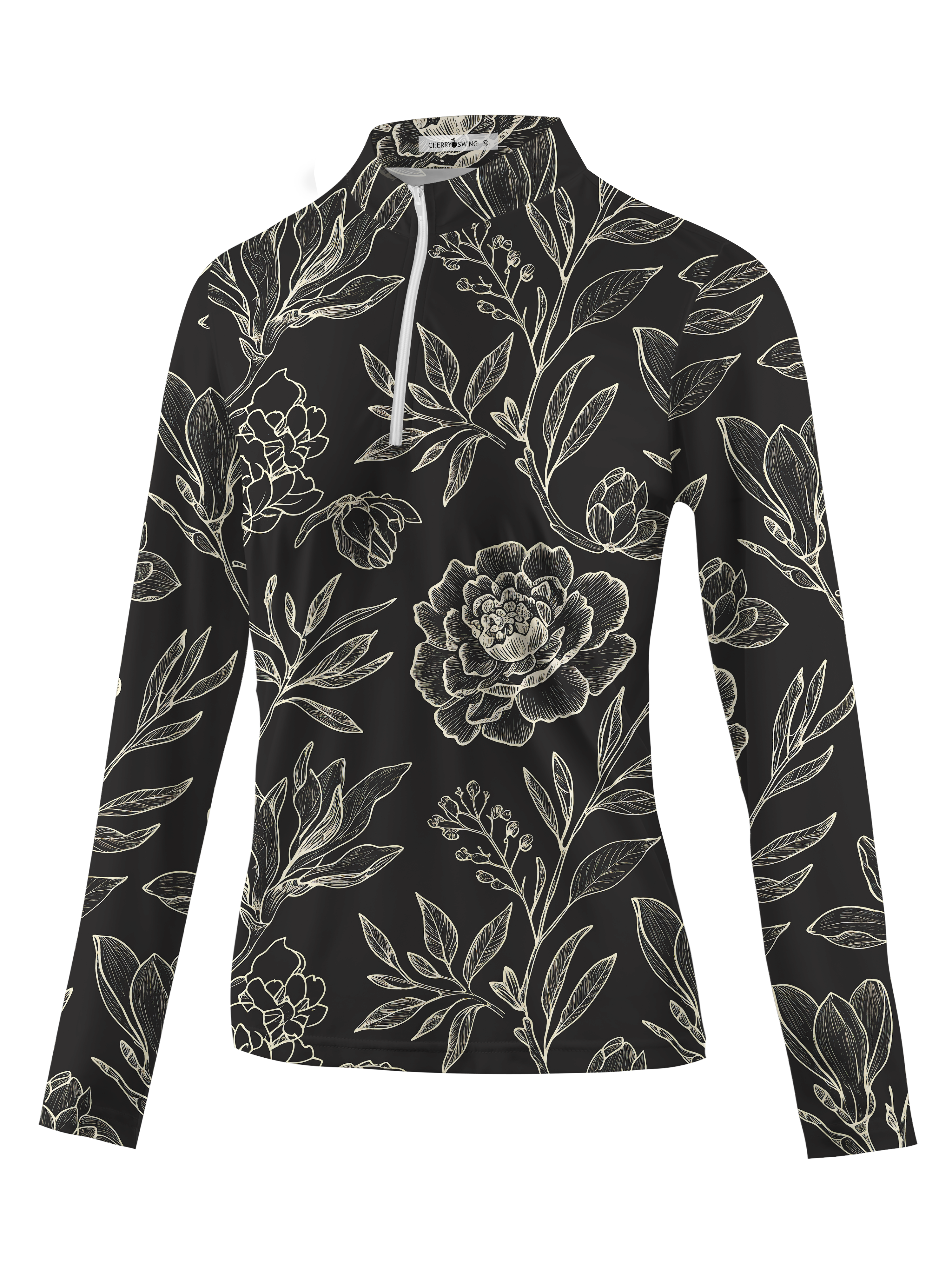 Cherryswing Women's Gilded Noir Long Sleeve Golf Shirt