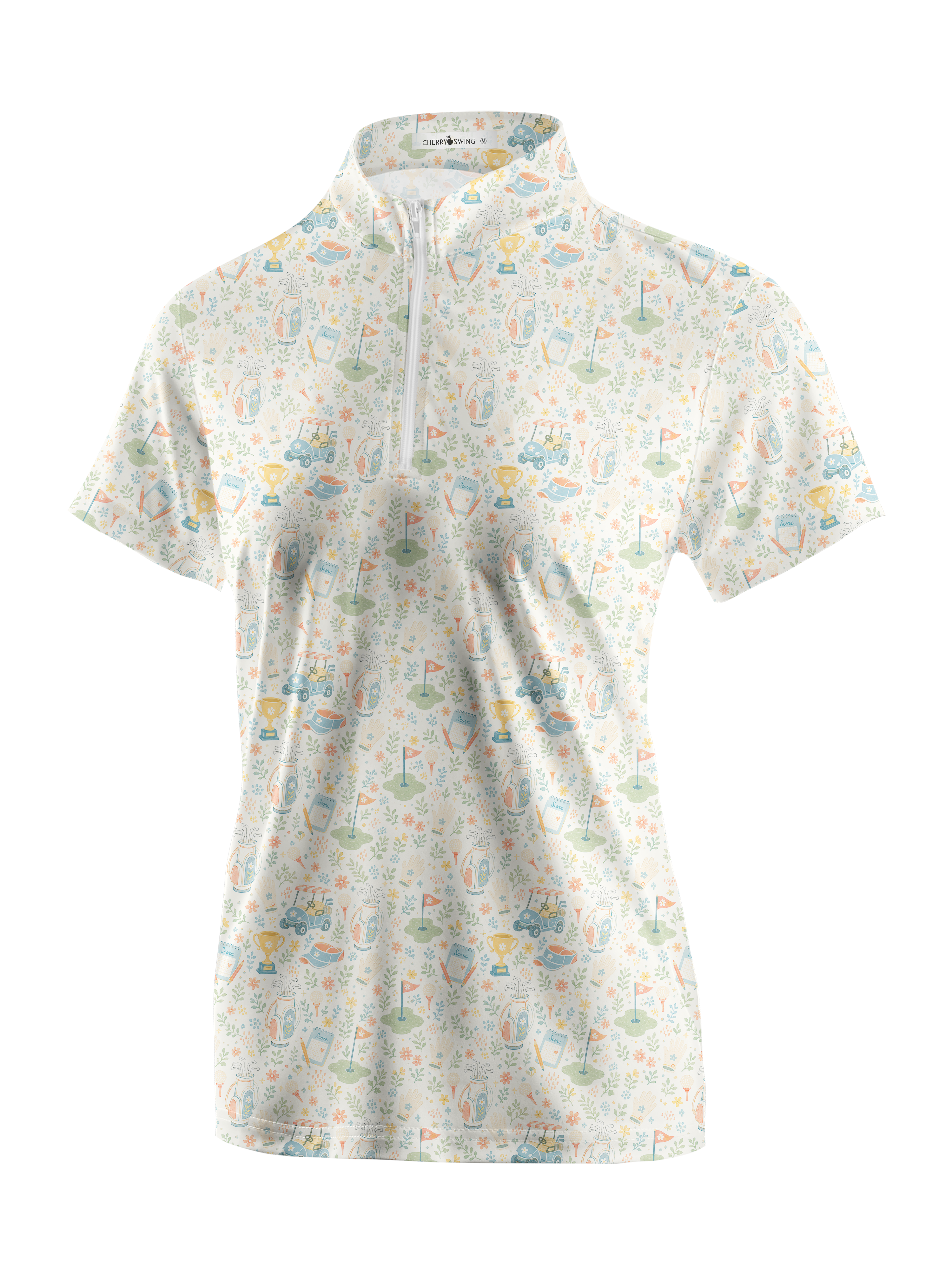 Cherryswing Women's Birdie Garden Short Sleeve Golf Shirt