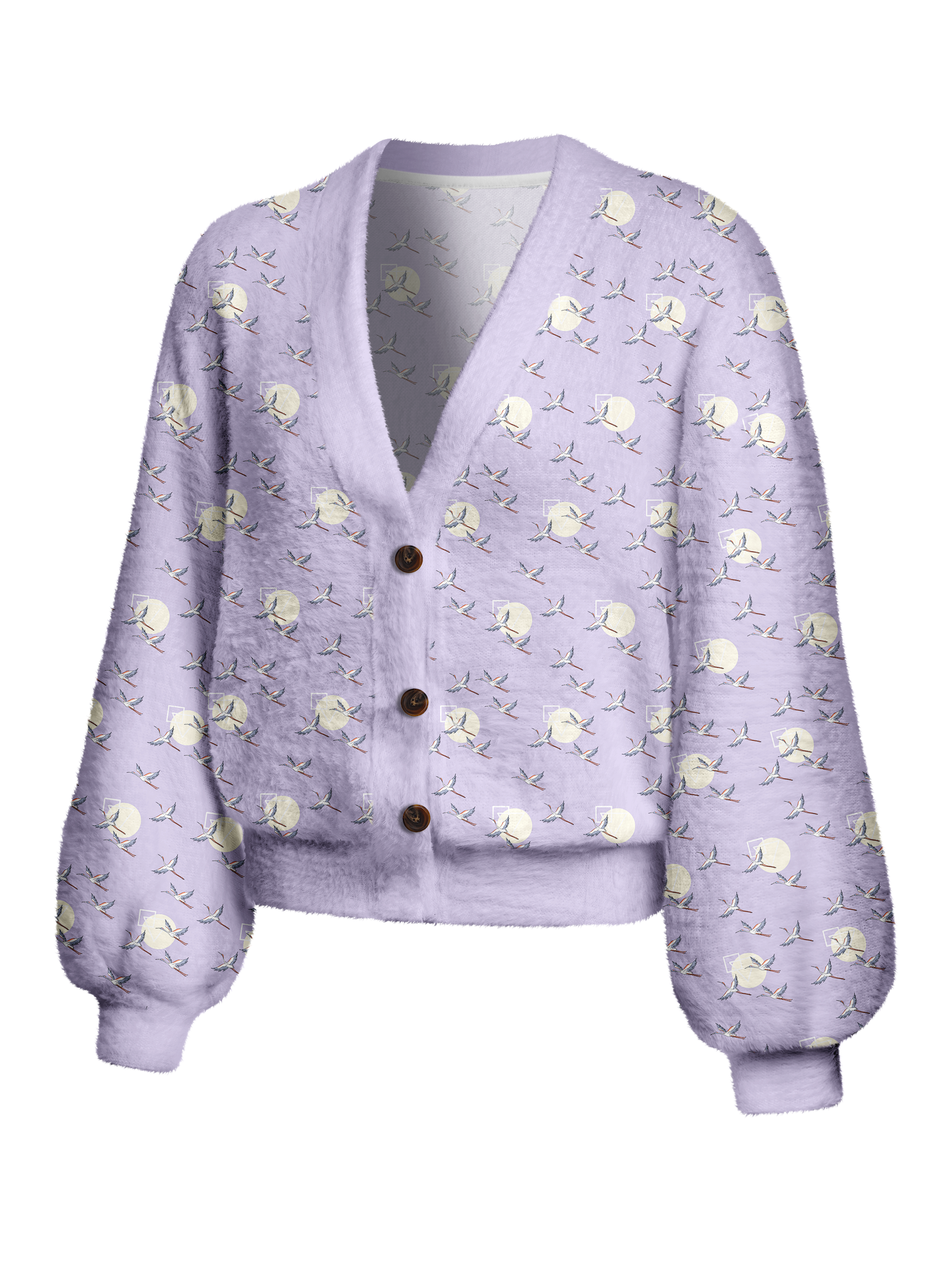 Cherryswing Women's Birdie Flight Fuzzy Knit Golf Cardigan