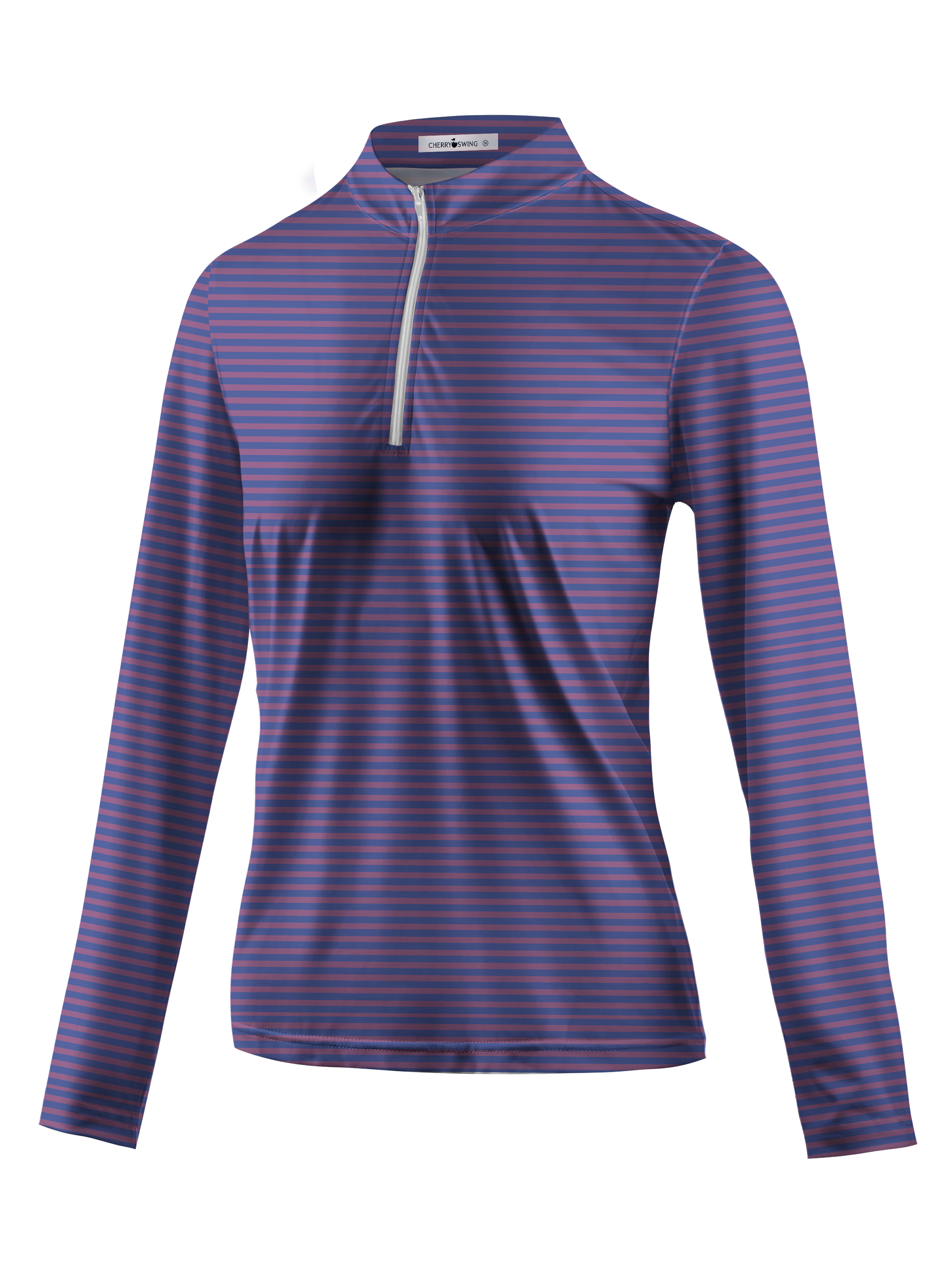 Cherryswing Women's Twilight Horizon Stripe Long Sleeve Golf Shirt