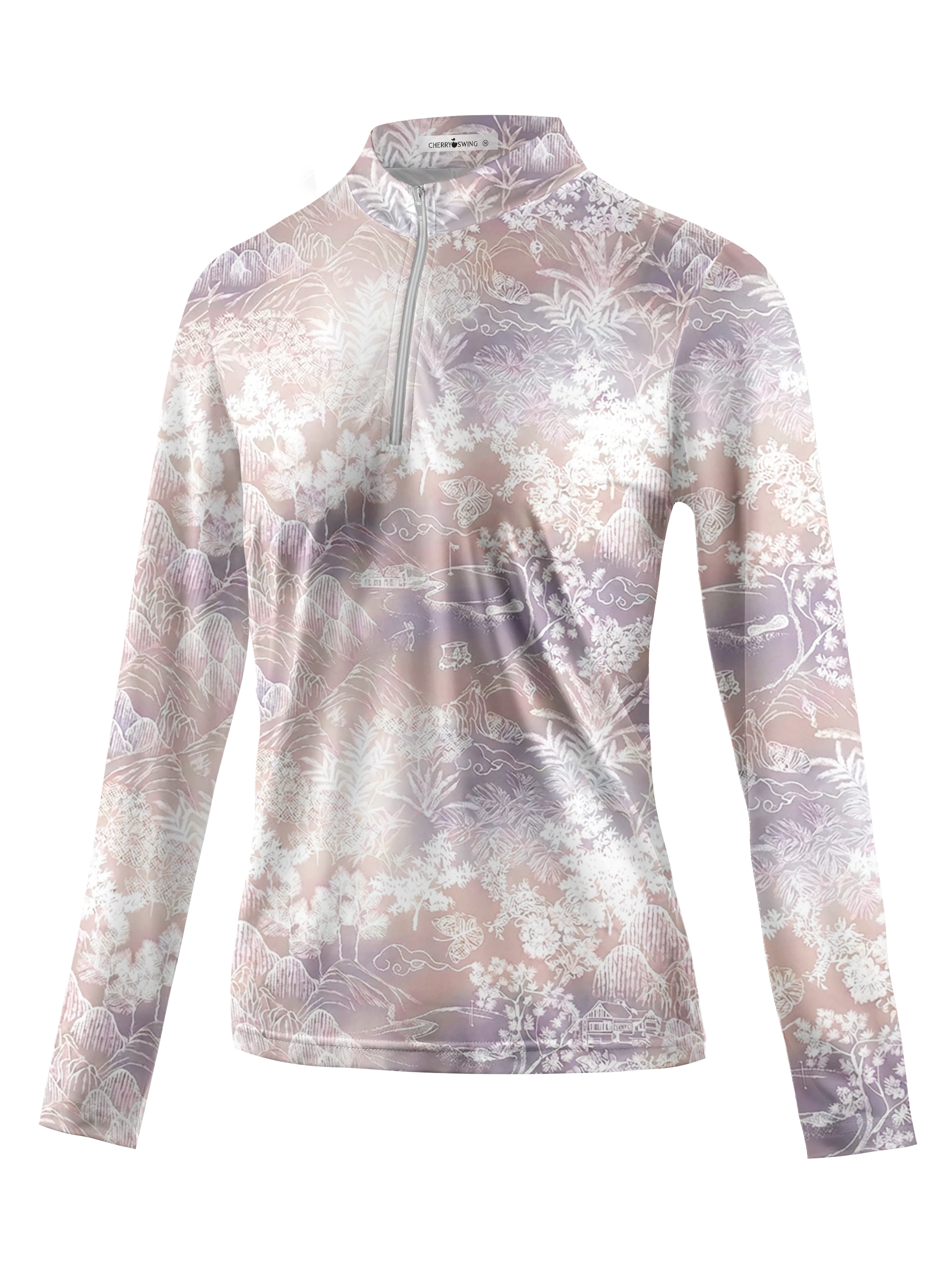 Cherryswing Women's Ethereal Toile Long Sleeve Golf Shirt