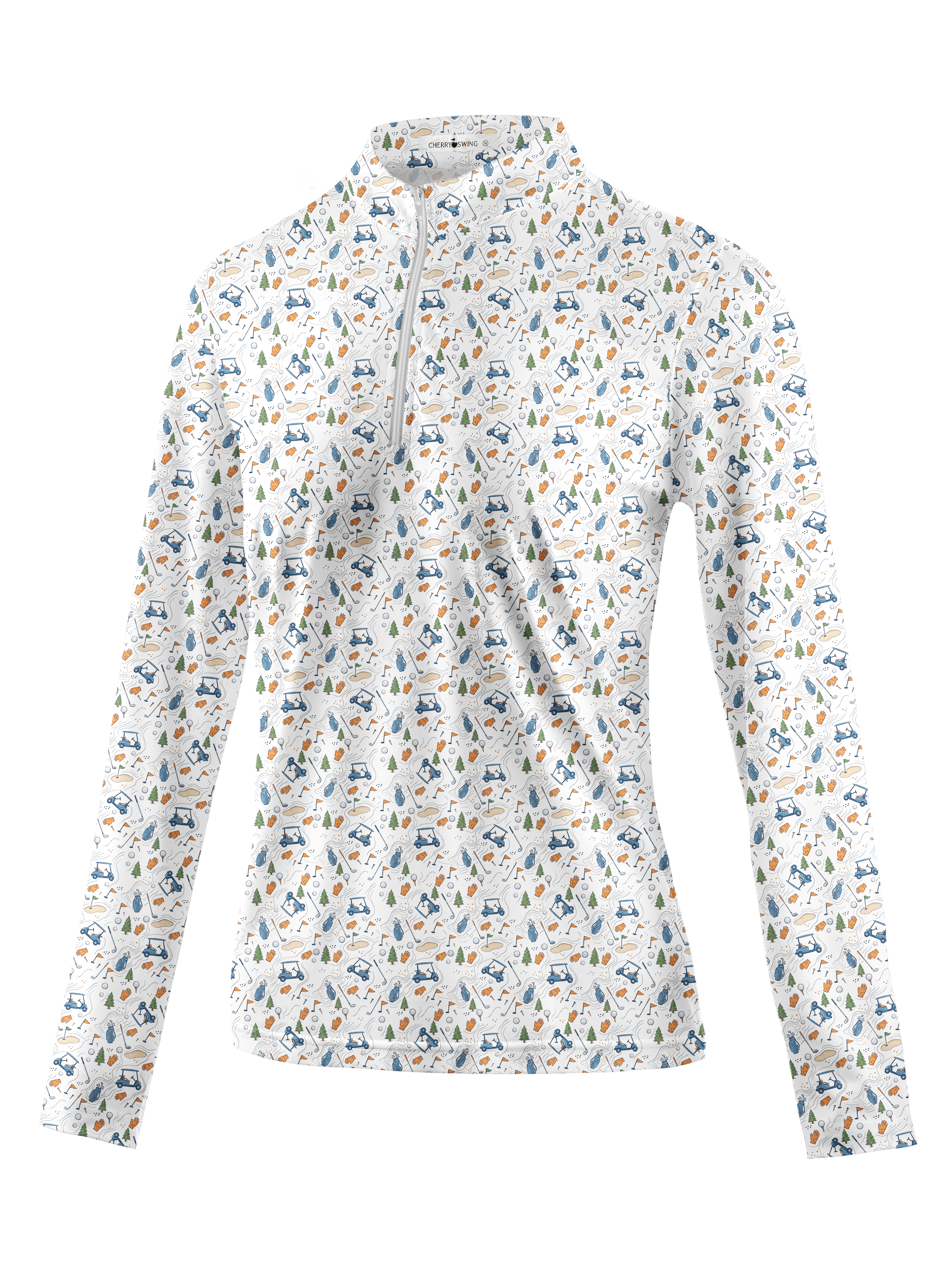 Cherryswing Women's Course Icons Long Sleeve Golf Shirt