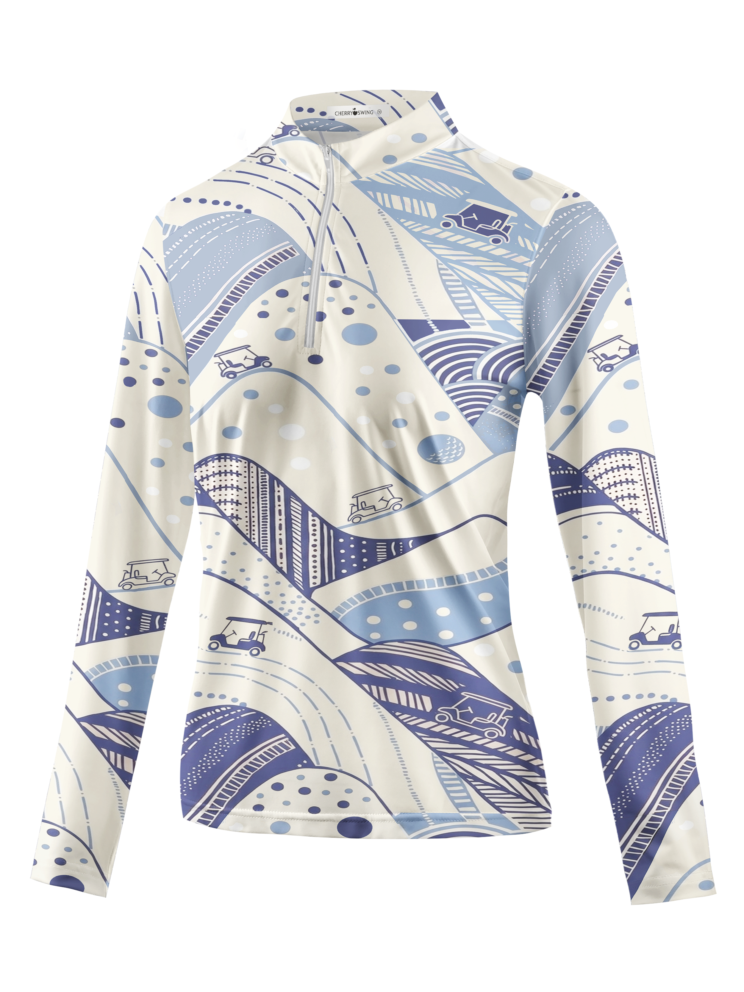Cherryswing Women's Abstract Fairway Long Sleeve Golf Shirt